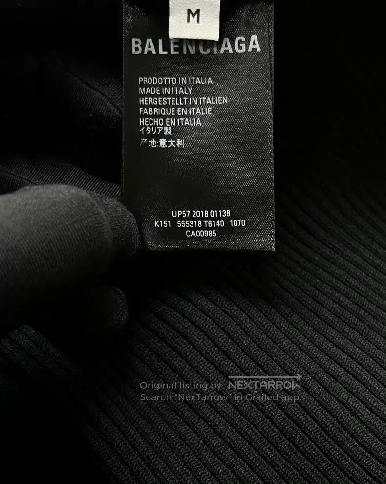 Balenciaga Balenciaga Black and White Bullet Screen Printed Letter Lo Size US M / EU 48-50 / 2 - 4 Thumbnail