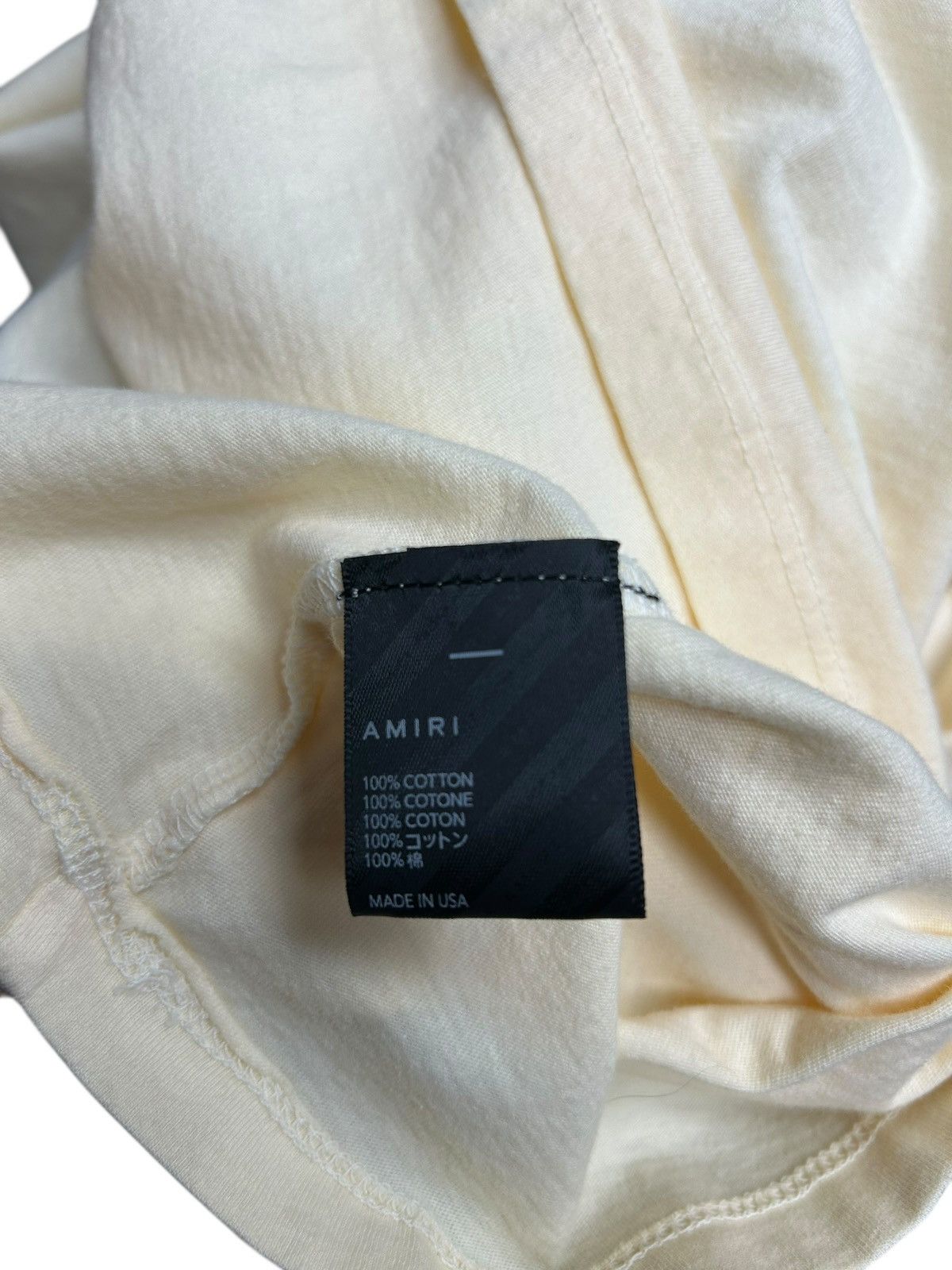 Amiri Amiri French Vanilla Tee - BNWT Size Small Size US S / EU 44-46 / 1 - 7 Thumbnail