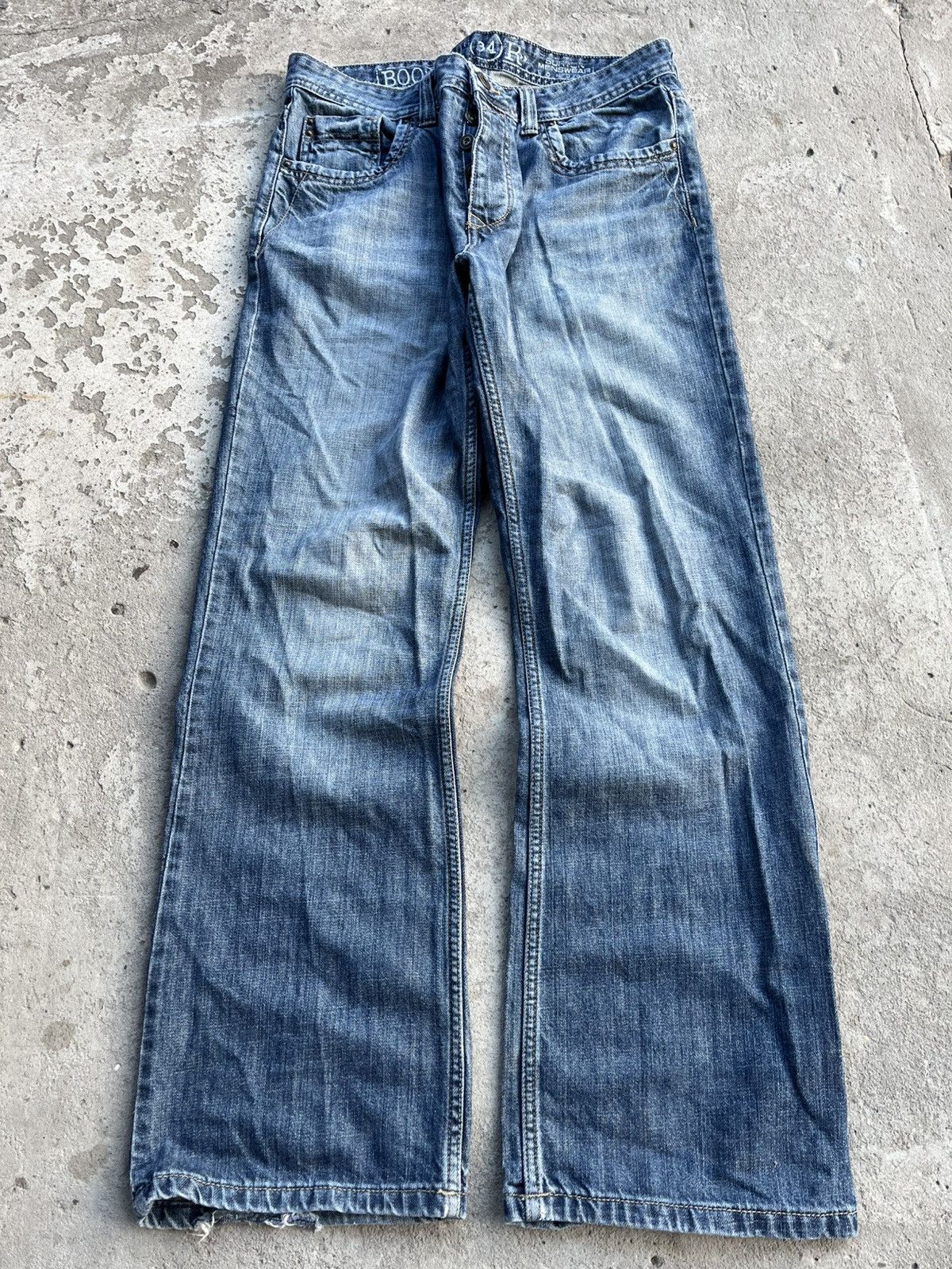 20471120 × If Six Was Nine × Le Grande Bleu (L.G.B.) Jeans Dirty Pants Faded Crash Denim Thrashed Y2K Distressed Size US 34 / EU 50 - 1 Thumbnail