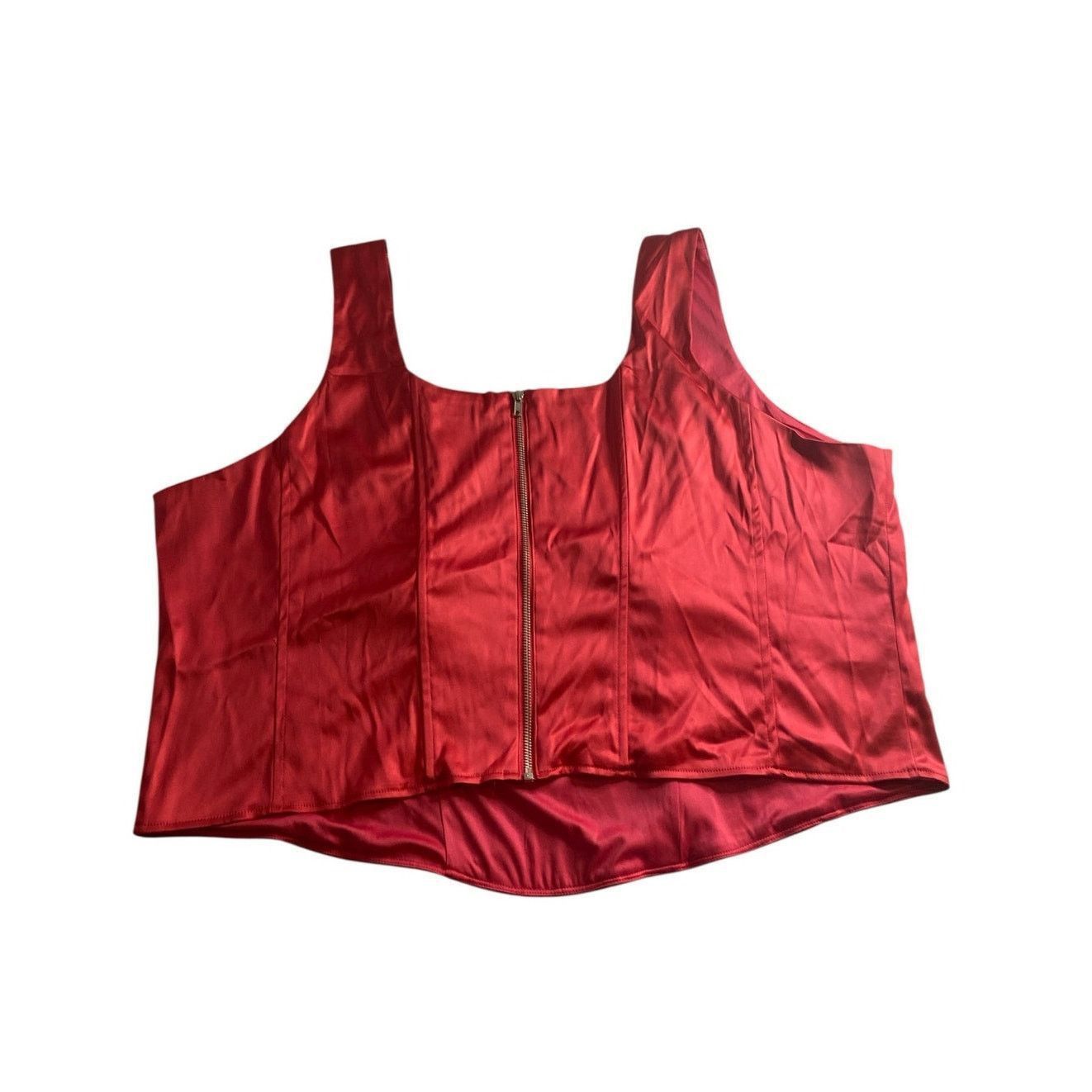 Other Y2K Hot Pink Satin Corset Tank Top Torrid Plus 5 Bustier Size 4XL / US 24-26 - 6 Thumbnail