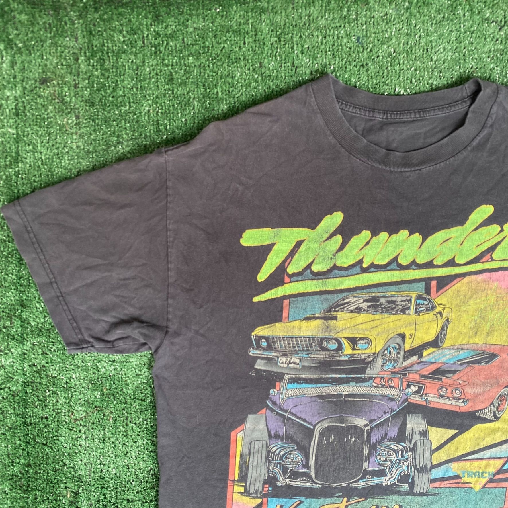 Vintage Vintage 80s Hot Rods Shirt Grunge Punk John Galt Racing Tee Size US XL / EU 56 / 4 - 2 Thumbnail
