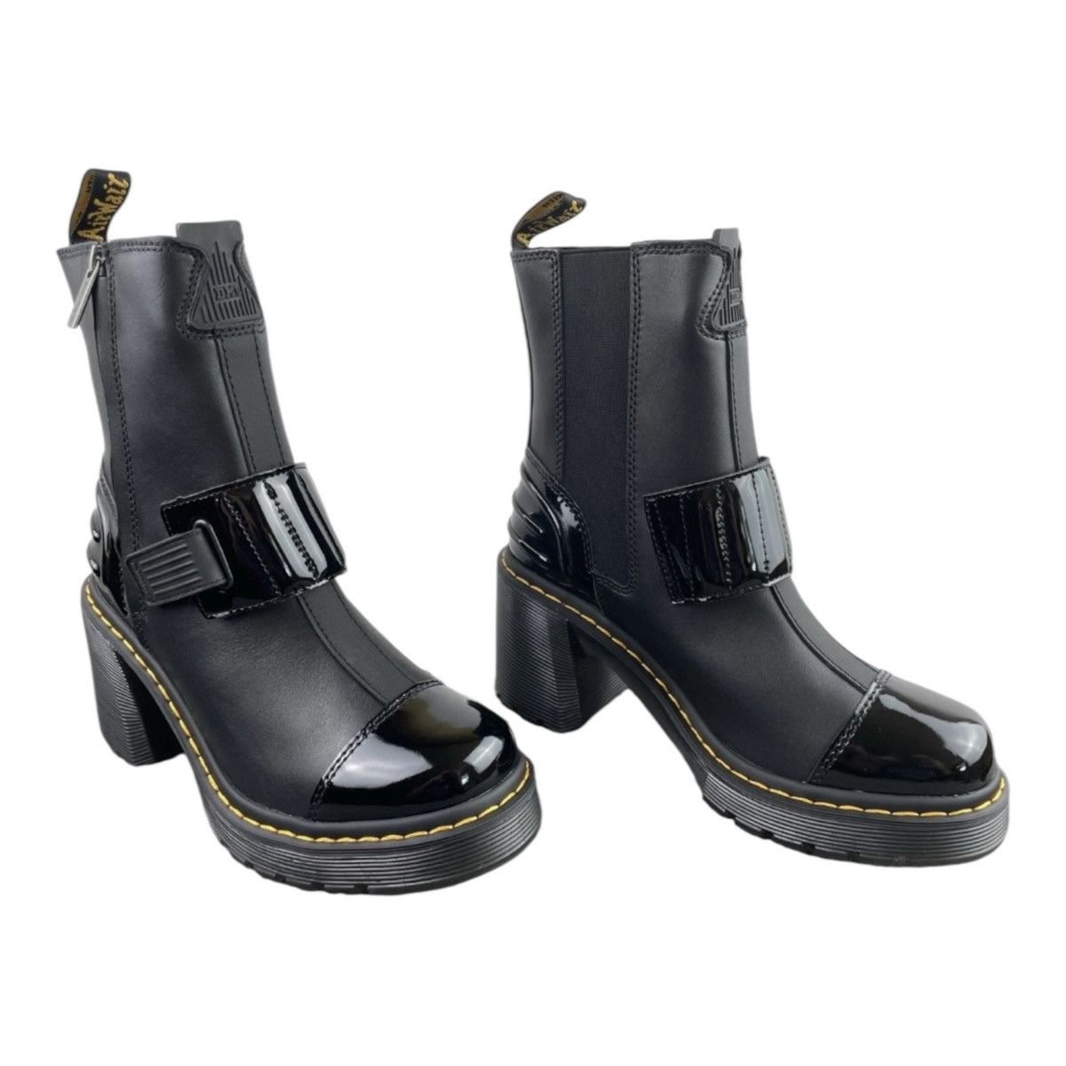 Dr. Martens Dr Martens Jadon Max Strap Platform Boots Black Patent Size US 7 / IT 37 - 2 Thumbnail