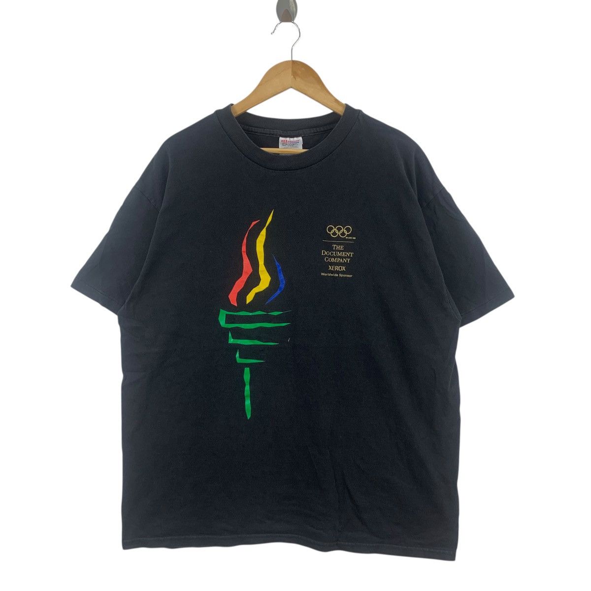 Vintage Vintage 90’ XEROX OLYMPIC SPONSOR Tech Tee Shirt Top Size US XL / EU 56 / 4 - 4 Thumbnail