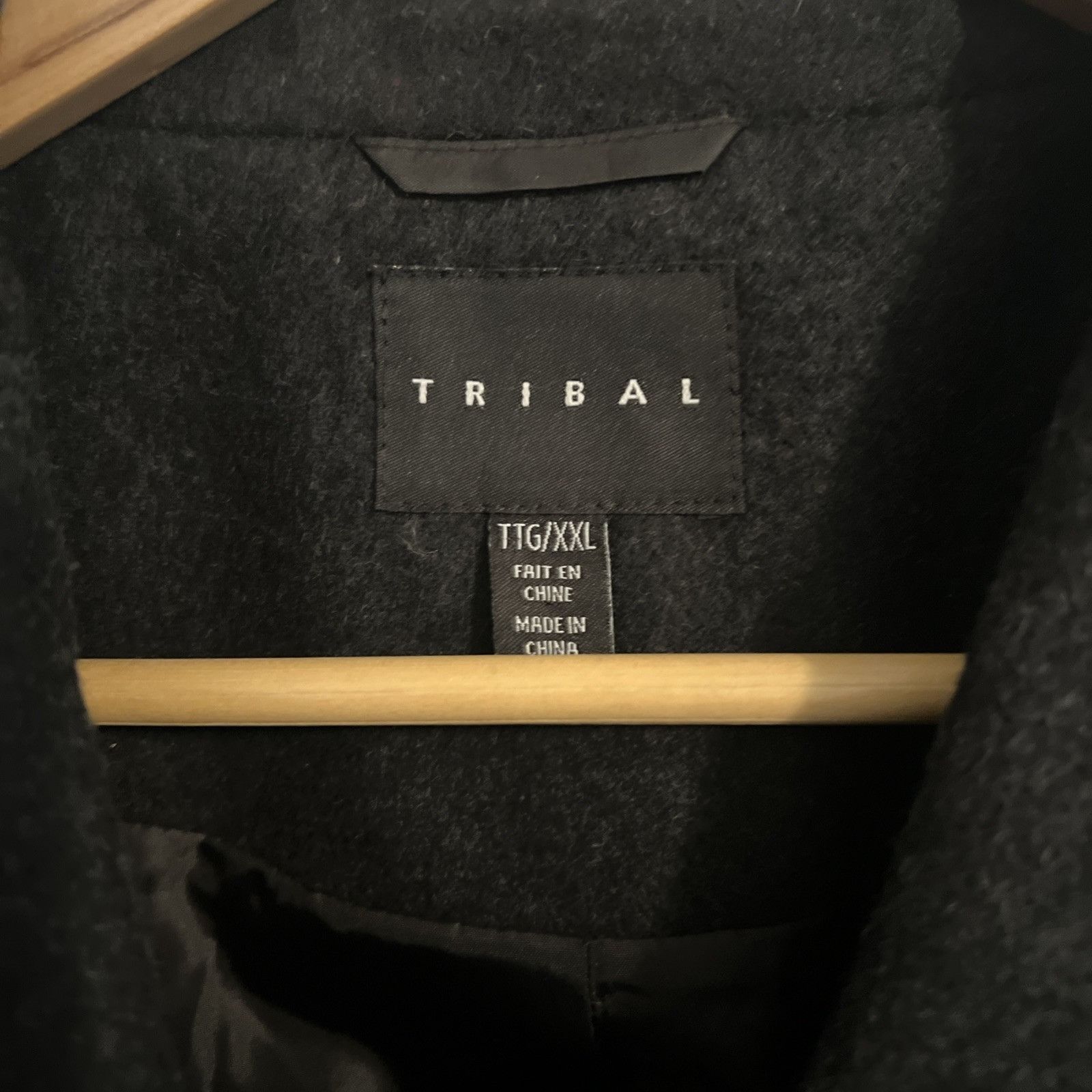 Tribal Streetwear TRIBAL XXL WOOL BLEND LONG COAT. LASER CUT POCKET DETAIL. LE Size XXL / US 16-18 / IT 52-54 - 5 Thumbnail