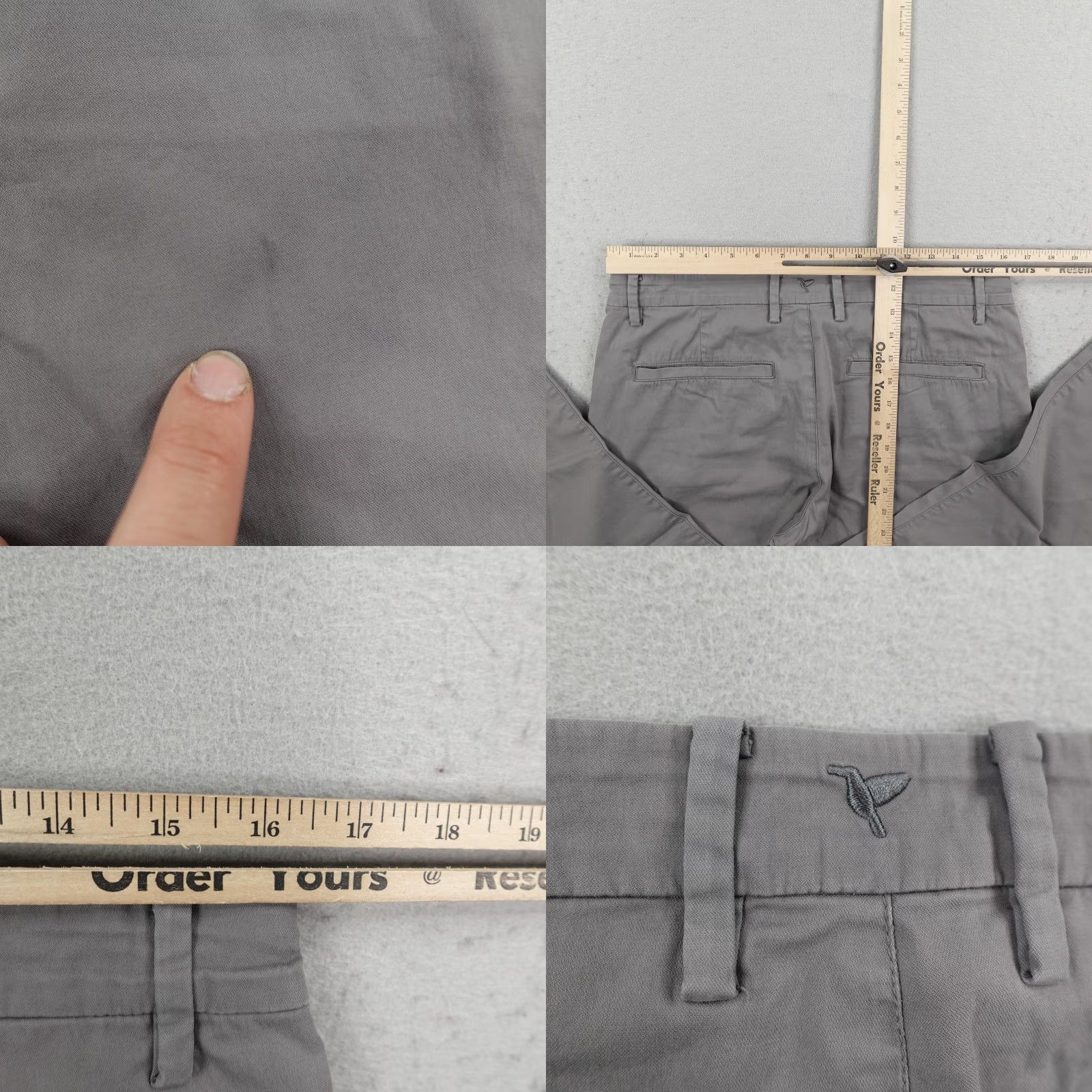 Vintage Birddogs Pants Mens 32 Gray Chino Straight Leg Casual Regular 32 Inseam 29 in Flat Front Golf Flex Pockets Logo Size US 32 / EU 48 - 8 Thumbnail