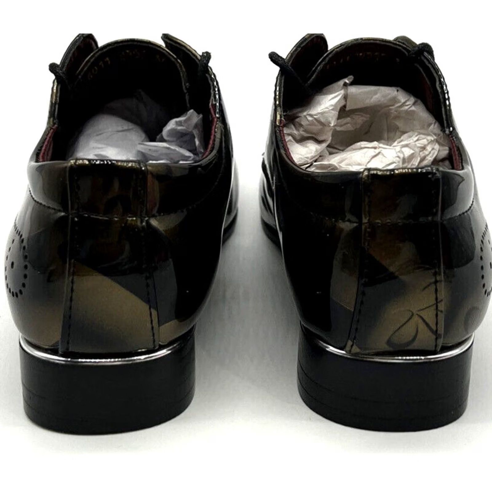 Vintage Prestige Dress Shoes Oxford Office Men 5.5 7 Copper Black Vintage No ComfortSynthetic Upper Acrylic Insole Synthetic China Size M / US 6-8 / IT 42-44 - 4 Thumbnail