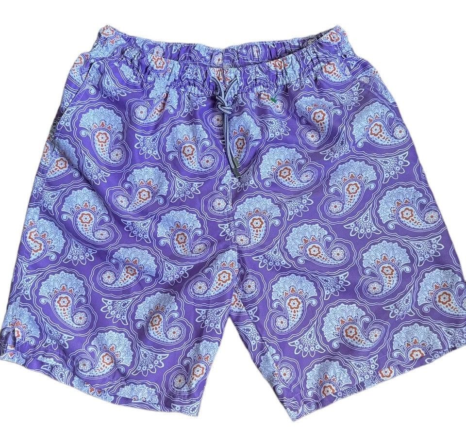 Designer × Other × Peter Millar Peter Millar Lavender Paisley swim trunks Shorts Medium Size US 34 / EU 50 - 1 Thumbnail