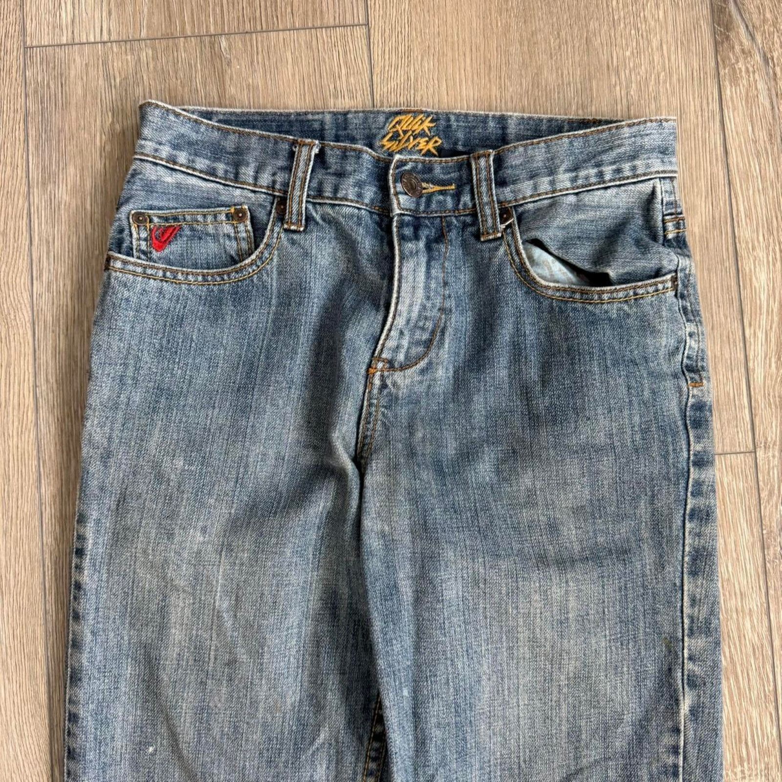 Quiksilver Vintage y2k quicksilver baggy faded denim jeans Size US 28 / EU 44 - 5 Thumbnail