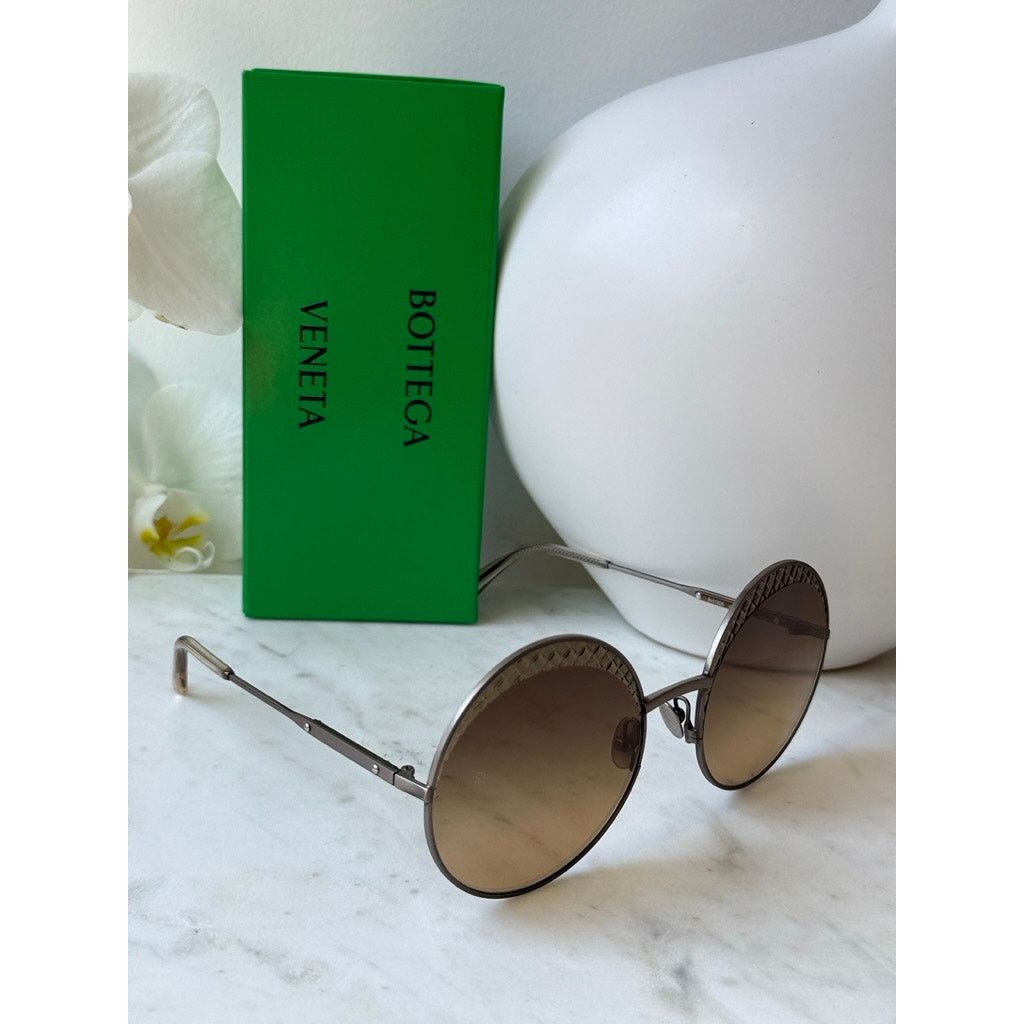 Bottega Veneta NEW Bottega Veneta BV0190S Bronze Round Mirror Sunglasses Size ONE SIZE - 3 Thumbnail
