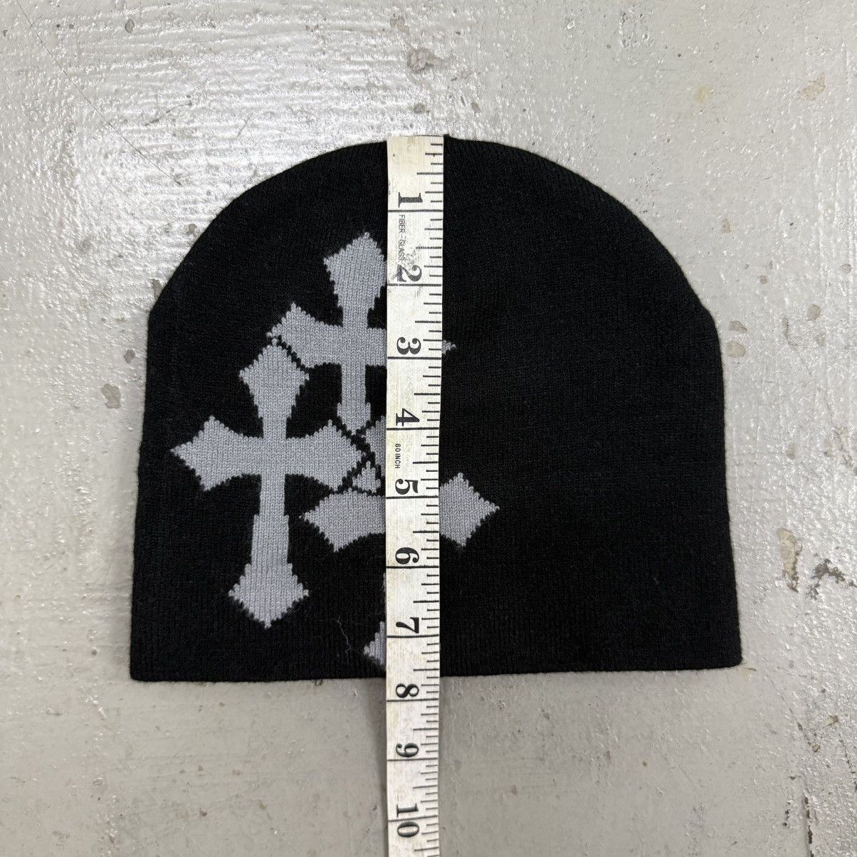 Japanese Brand Gothic Cemetry Triple Cross Skully Beanie Punk Riot Poem Size ONE SIZE - 5 Thumbnail