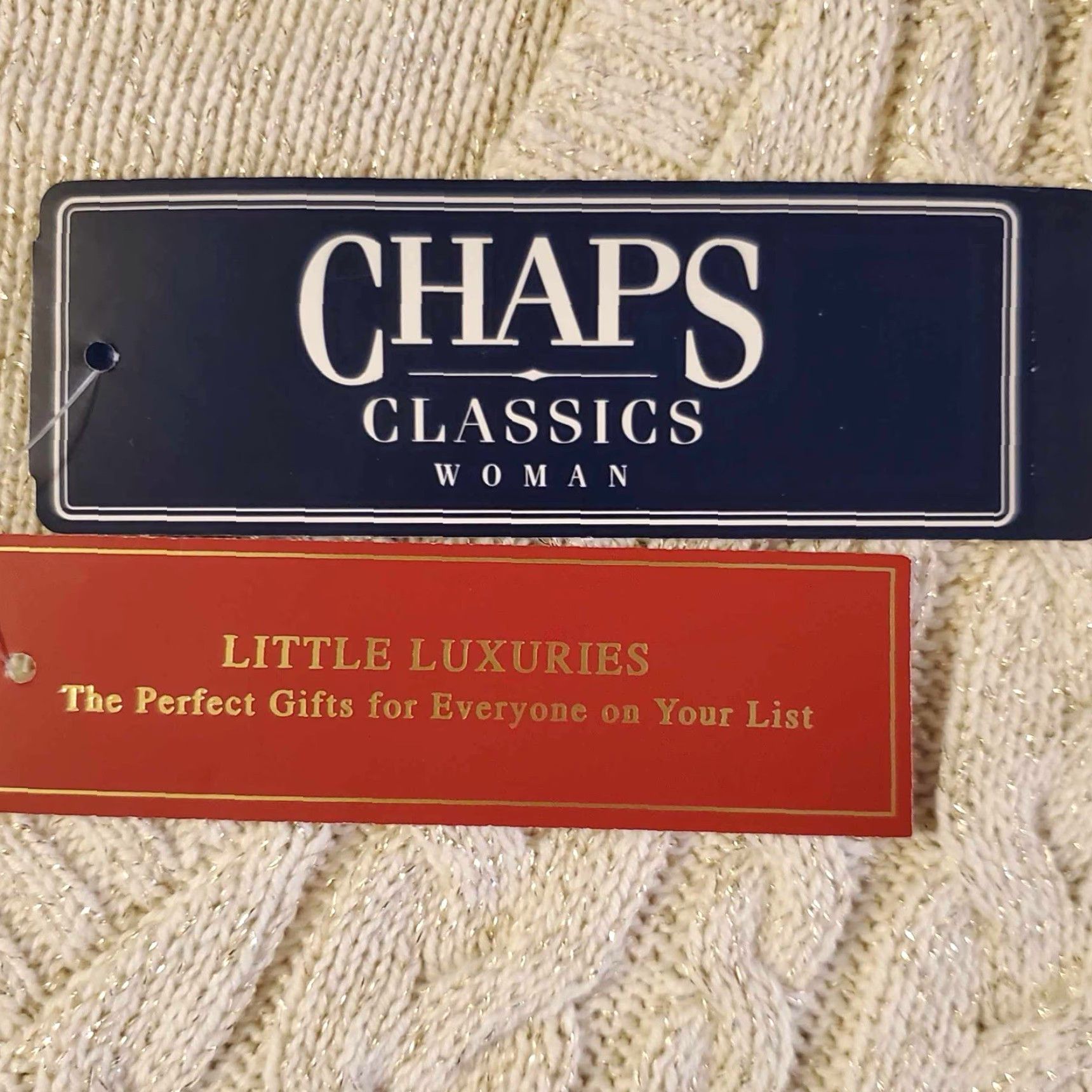 Chaps Chaps Sweater Womens NWT 1X Long Sleeve V-Neck White Cotton Blend Knit Pullover Casual Womens Classic 90s? Size XL / US 12-14 / IT 48-50 - 6 Thumbnail