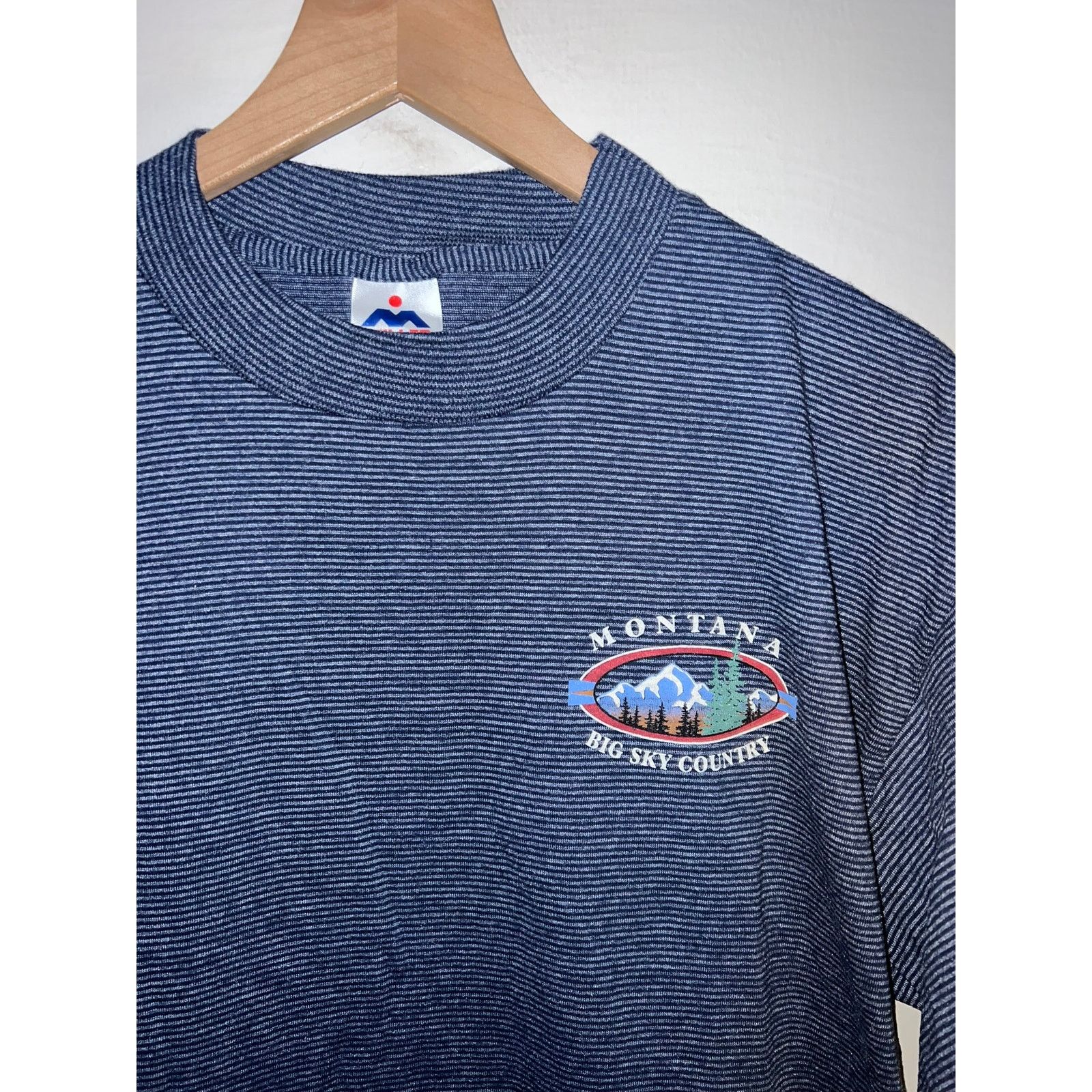 Vintage Vintage Montana Shirt Big Sky Country MT Blue Tee VTG Large Size US L / EU 52-54 / 3 - 2 Thumbnail