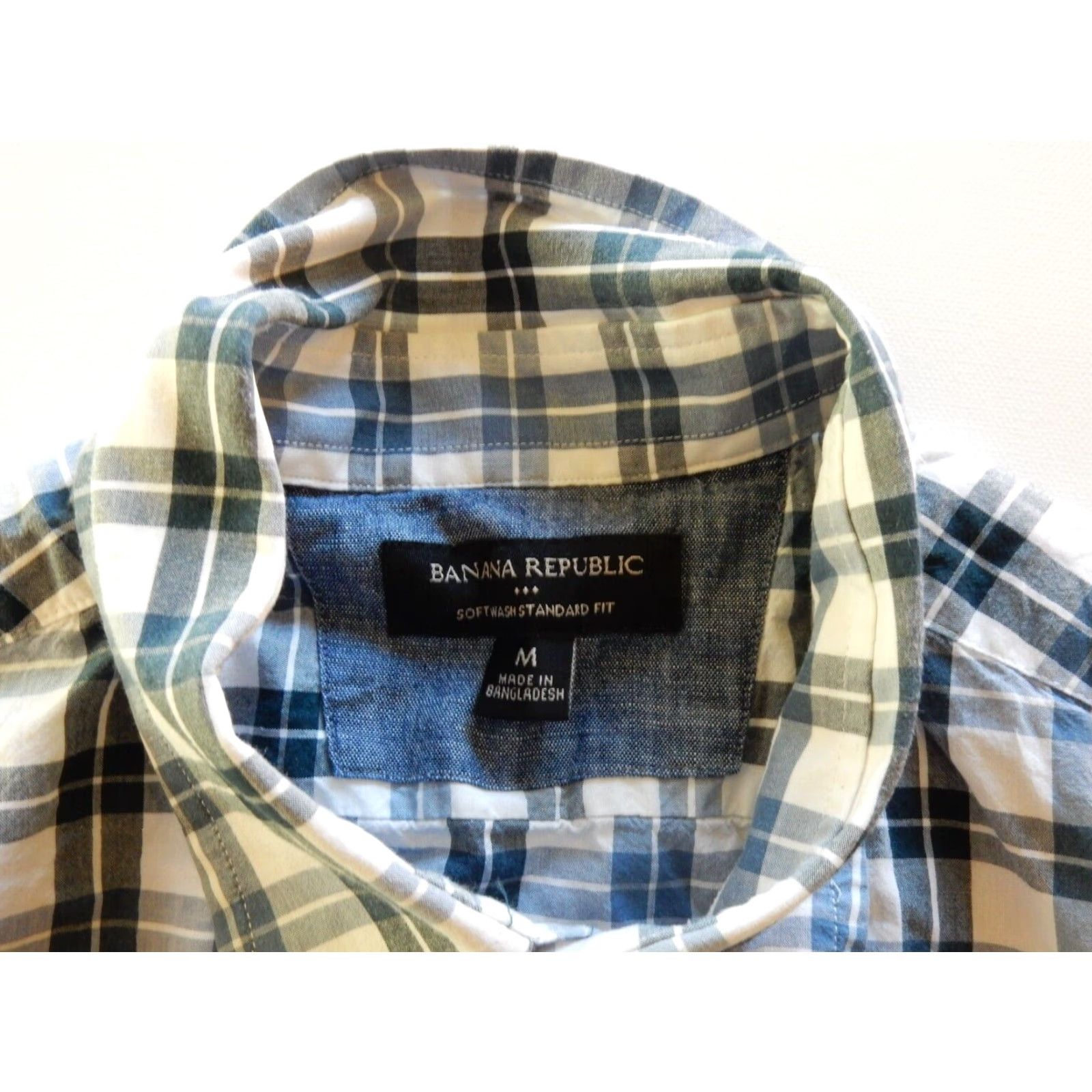 Banana Republic Vintage Banana Republic Men’s Plaid Long Sleeve Button-Up Shirt Size M Blue Size US M / EU 48-50 / 2 - 3 Thumbnail