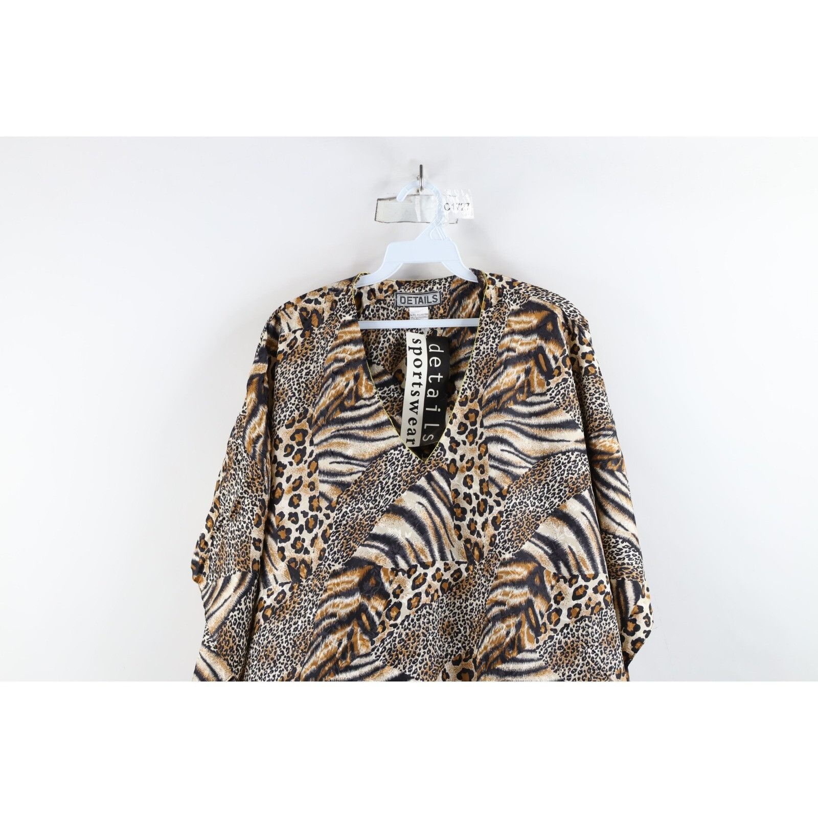 Vintage Deadstock Vintage 90s Streetwear Leopard Sleep Night Gown Size ONE SIZE - 2 Thumbnail