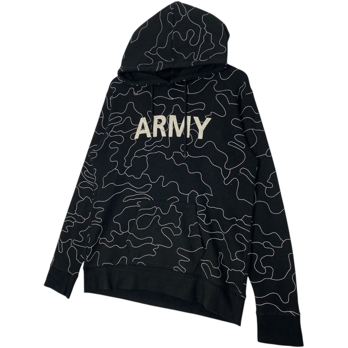 Vintage Vintage US ARMY Camouflage Hoodie Sweater Big Logo Black SzL Size US L / EU 52-54 / 3 - 2 Thumbnail