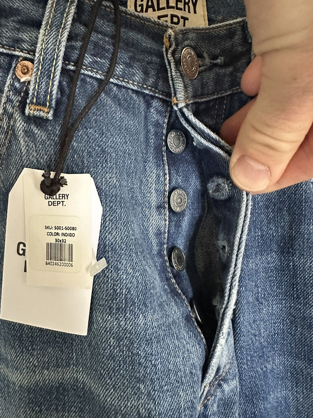 Gallery Dept. $535 Gallery Dept straight leg distressed jeans 30 x 32 Size US 30 / EU 46 - 13 Thumbnail