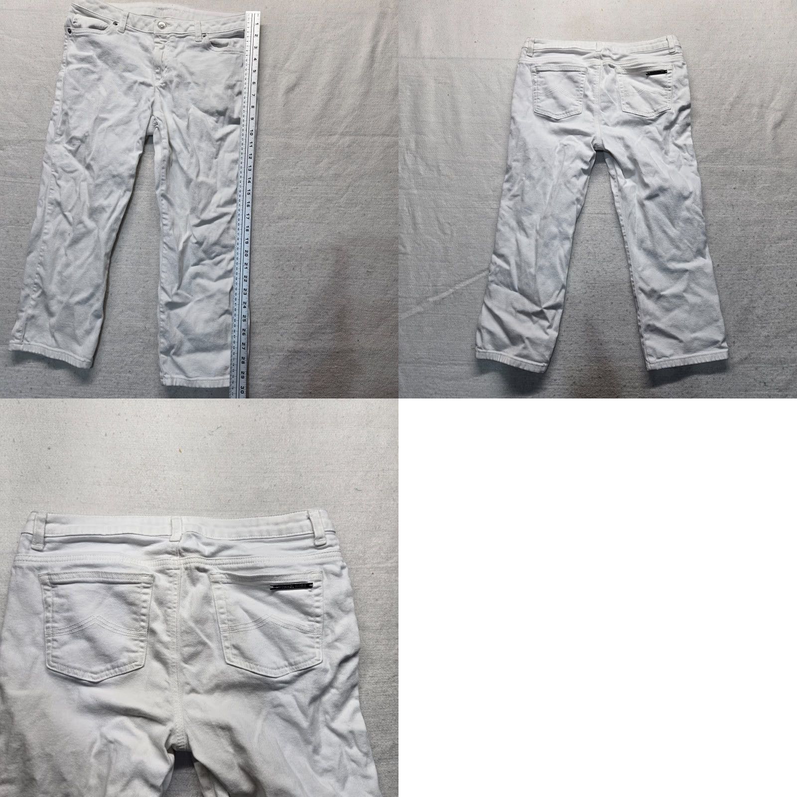 Michael Kors Michael Kors Pants Chino 98% Cotton White Pockets Belted Slimming Adult Women's Size 8 Womens Size 30" / US 8 / IT 44 - 8 Thumbnail