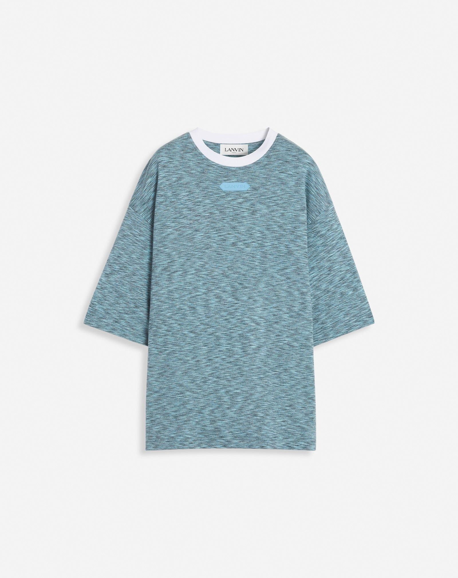 Lanvin o1mle0825 Heathered-Effect Loose-Fitting T-Shirt in Green Size US S / EU 44-46 / 1 - 1 Thumbnail