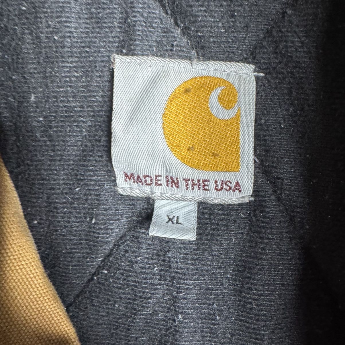 Carhartt Vintage 90s Tan Hooded Carhartt Jacket with Warm Interior Size US XL / EU 56 / 4 - 4 Thumbnail
