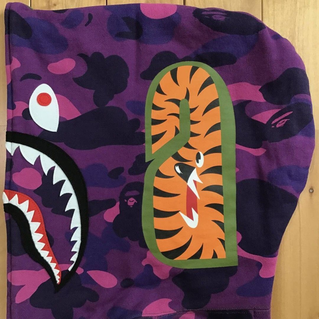 Bape 🔥2XL🔥 BAPE Shark full zip hoodie Purple camo x Green camo Size US XXL / EU 58 / 5 - 5 Thumbnail