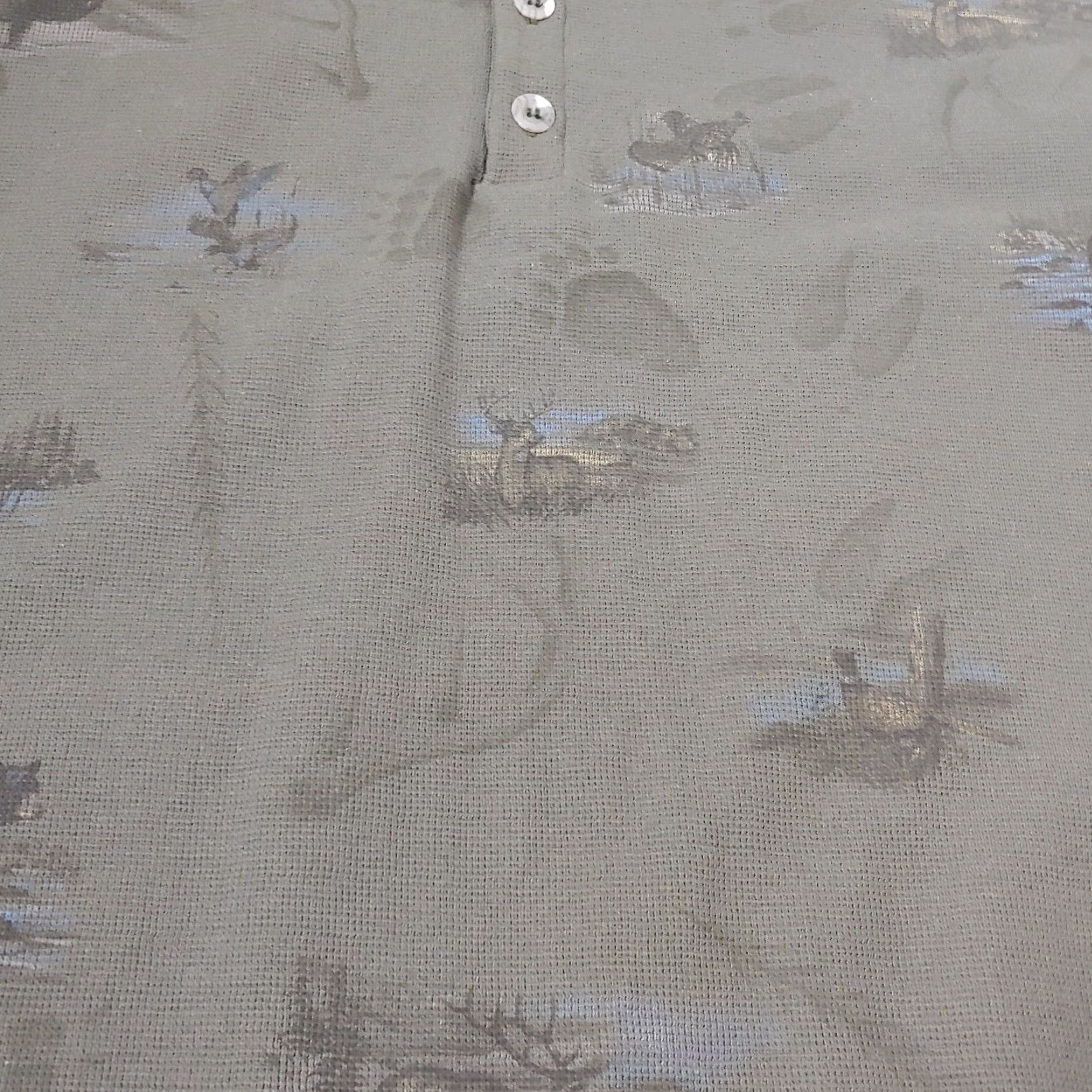 Vintage VINTAGE Artisans Sunshein Designs Henley Shirt Men's L Green Wildlife Bear Deer Moose Elk Pheasant 29" 31" 25" Chest Casual Size US L / EU 52-54 / 3 - 5 Thumbnail