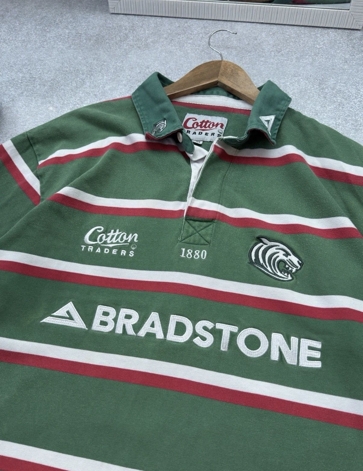 Cotton Traders Leicester Tigers 2006 Home Polo Rugby Shirt Cotton Traders Size US XL / EU 56 / 4 - 4 Thumbnail