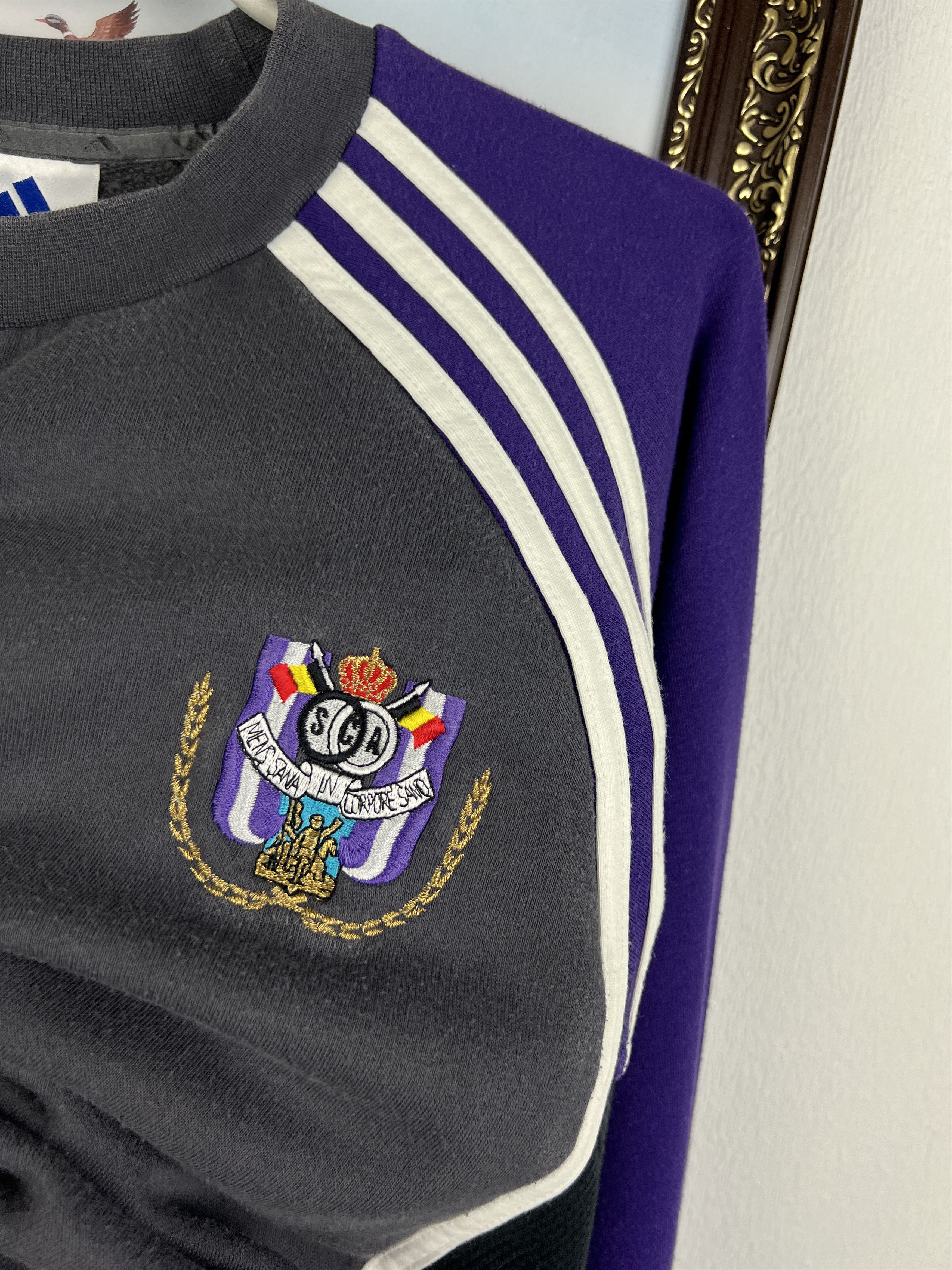 Adidas Vintage 90's Anderlecht Football Sweatshirt Soccer Track Top Size US L / EU 52-54 / 3 - 4 Thumbnail