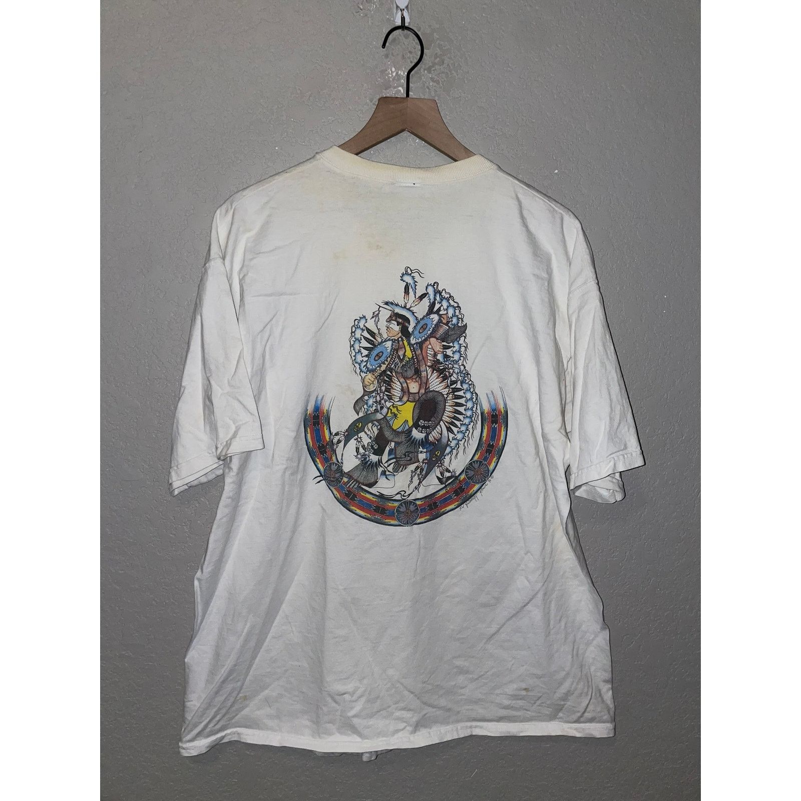 Fruit Of The Loom Vintage Native American Shirt Art Red Earth II Tee 90s XL Size US XL / EU 56 / 4 - 1 Thumbnail