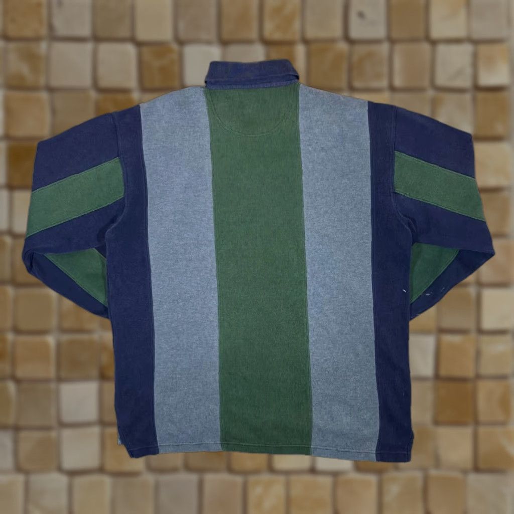 Van Heusen VINTAGE Van Heusen Colour Block Striped Distressed Collared Sweatshirt Small M L Shirt Mens Wool Pullover Multicoloured Pattern 90s #11547 Size US S / EU 44-46 / 1 - 1 Thumbnail
