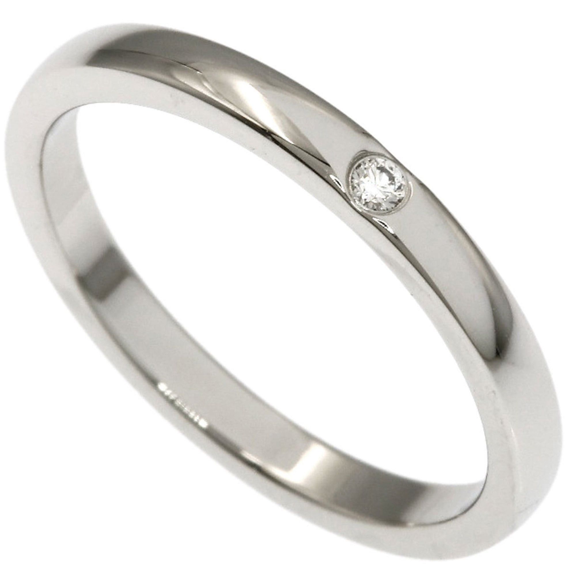 Cartier Cartier Classic 1P Diamond Ring #49 Platinum PT950 Women's CARTIER Size ONE SIZE - 1 Thumbnail