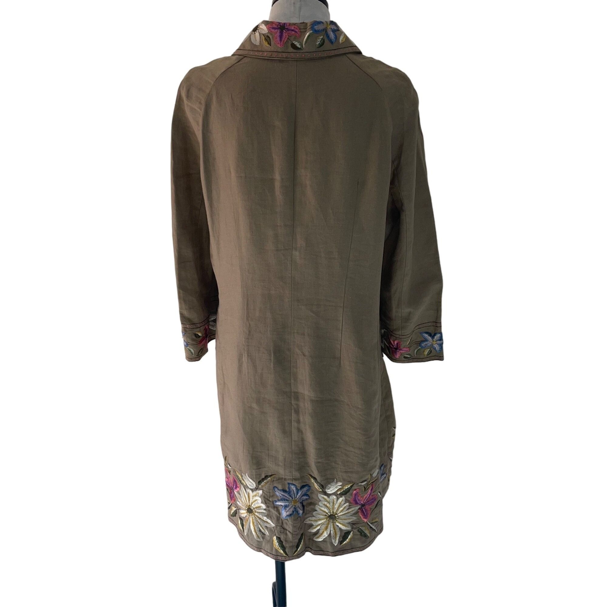 DKNY Dkny Vintage Womens Duster Jacket Size 12 Tan Size XL / US 12-14 / IT 48-50 - 2 Thumbnail