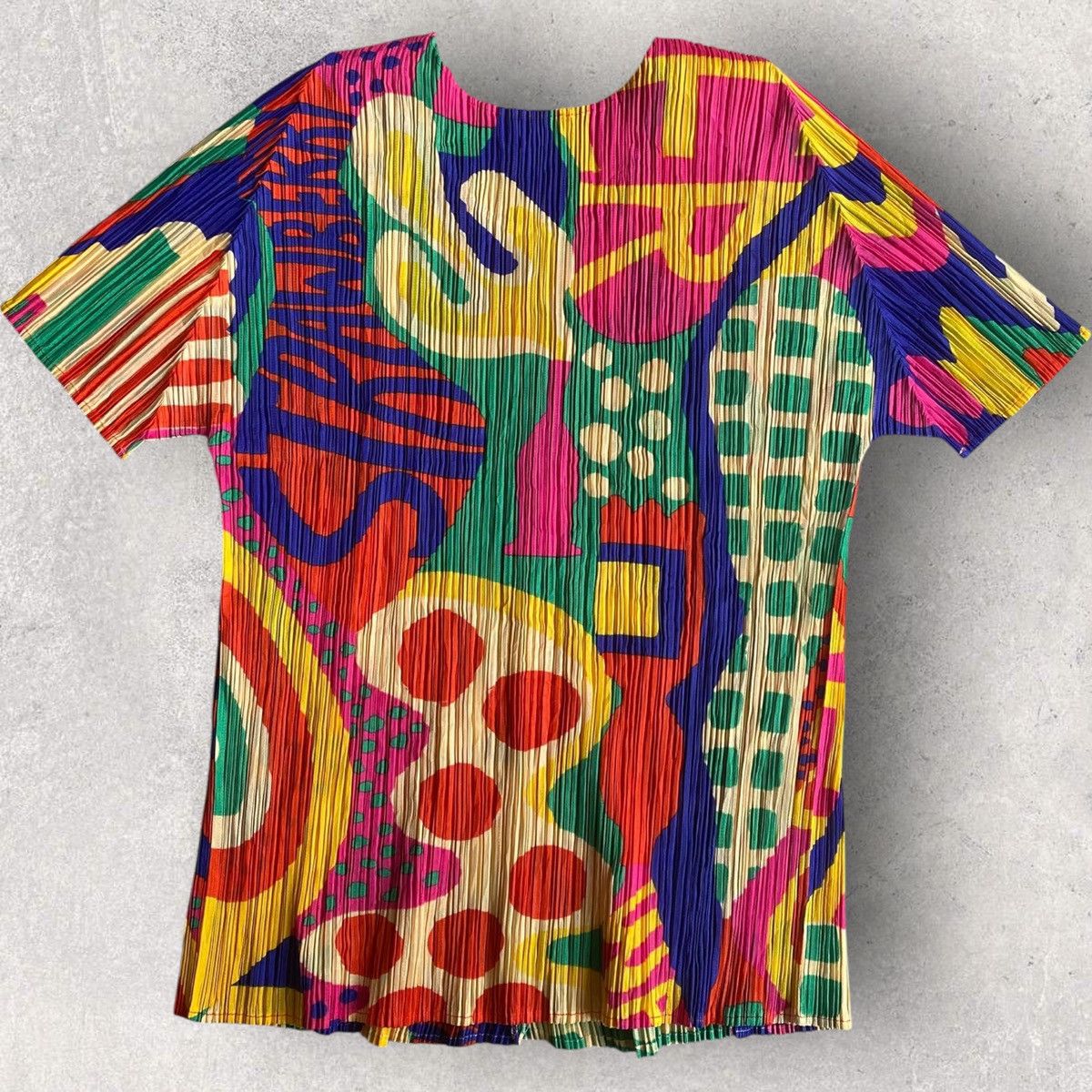 Issey Miyake Pleats Pleases Cut And Sew Abstract Blouse Size M / US 6-8 / IT 42-44 - 6 Thumbnail