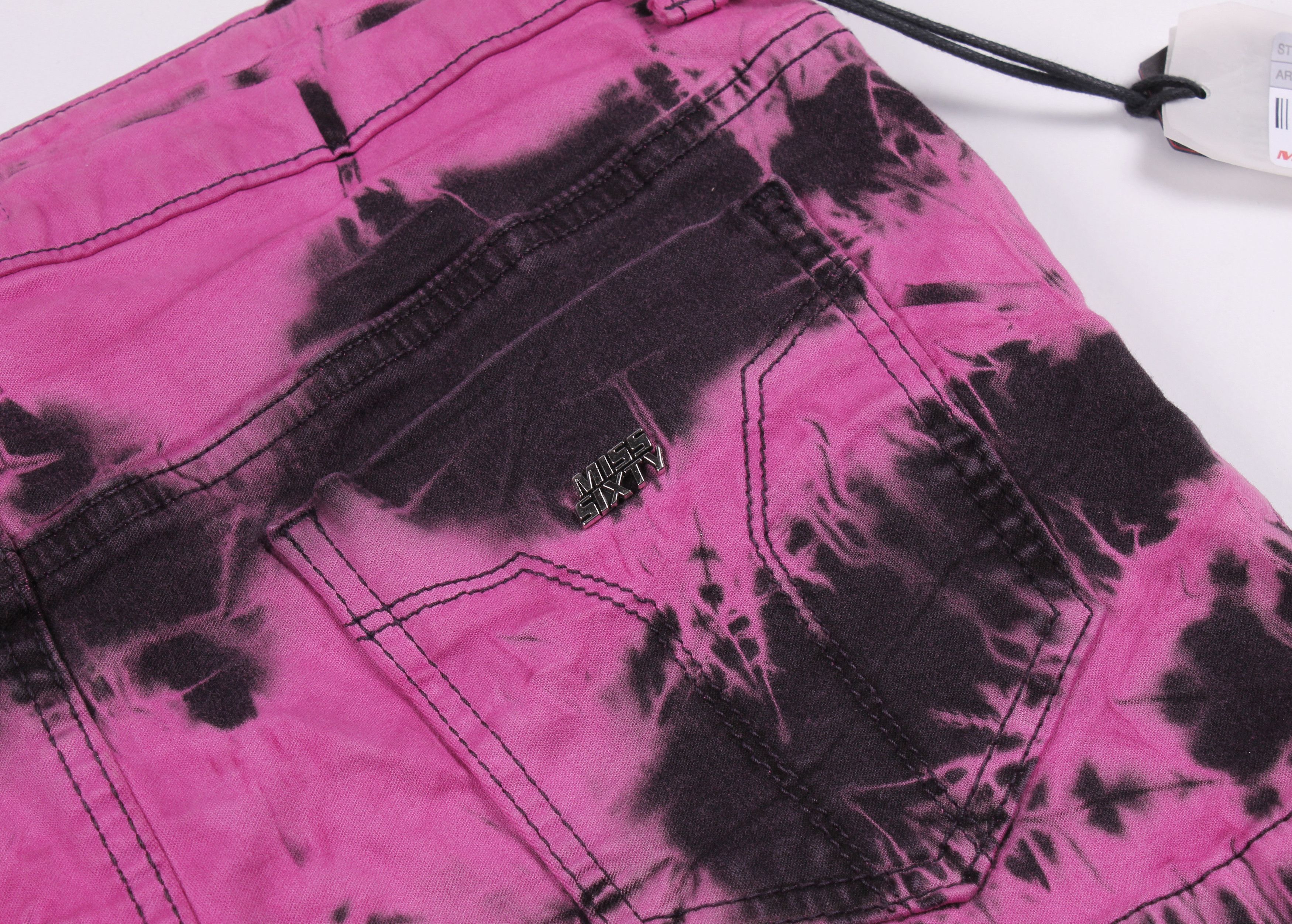 Miss Sixty × Vintage Miss Sixty Y2K Tie Dye Punk Grunge Mini Skirt Size 30" / US 8 / IT 44 - 5 Thumbnail