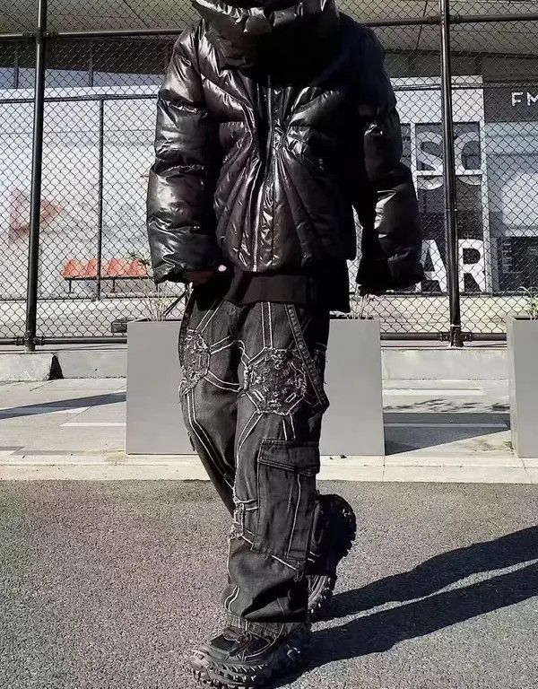 Japanese Brand VIBE Black heavyweight street hip hop bootcut jeans Size US 30 / EU 46 - 8 Thumbnail