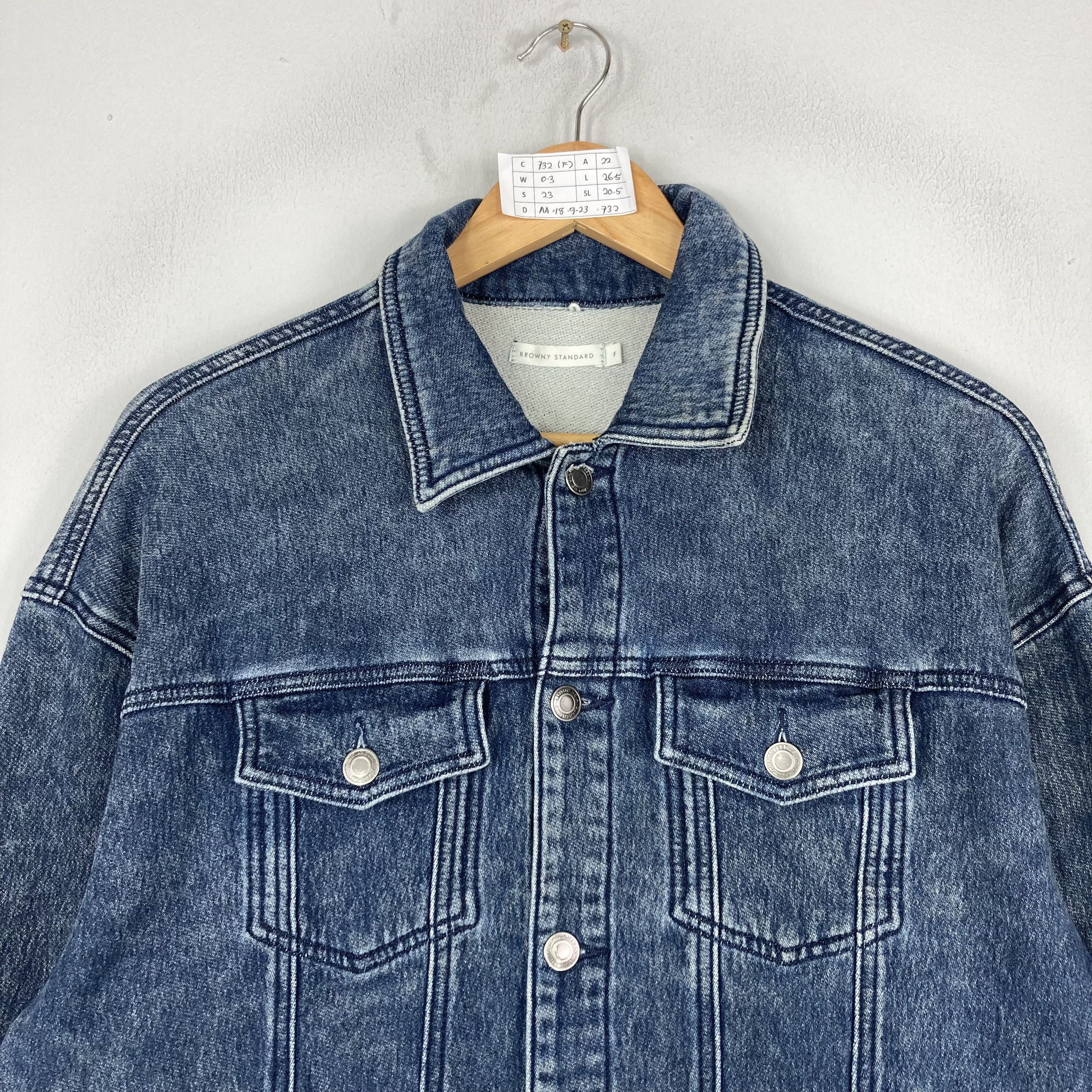 Japanese Brand Vintage BROWNY STANDARD Women's Trucker Jacket Size L / US 10 / IT 46 - 2 Thumbnail