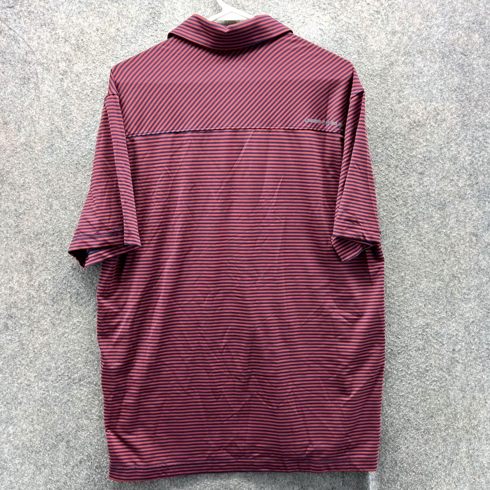 Under Armour Under Armour HeatGear Polo Shirt Mens Large Red Stripe Golf Performance Casual Shirt Size US L / EU 52-54 / 3 - 7 Thumbnail
