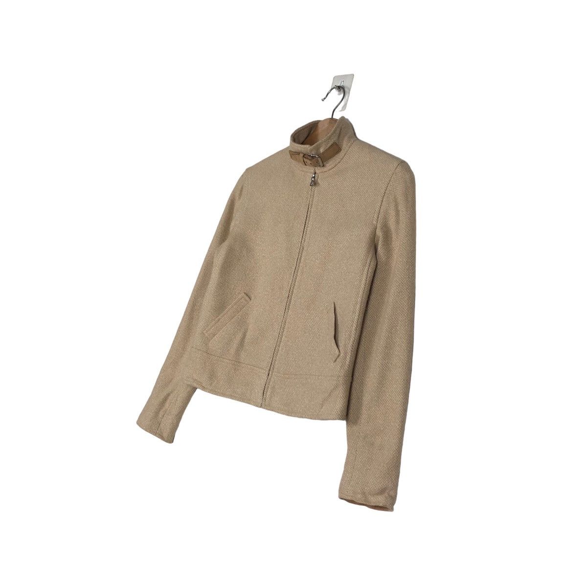Japanese Brand Green Label Ralph Lauren Cropped Biker Jacket Leather Parts Size US XXS / EU 40 - 2 Thumbnail