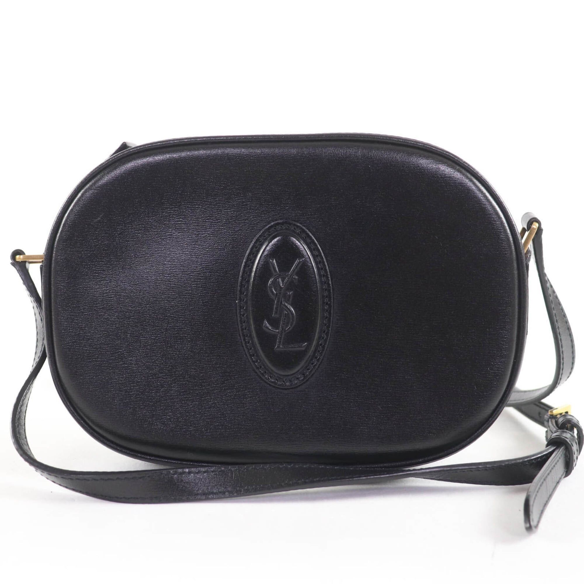 Saint Laurent Paris SAINT LAURENT 582673 YSL Logo Camera Bag Leather Shoulder Black Made in Italy Women's Size ONE SIZE - 1 Thumbnail