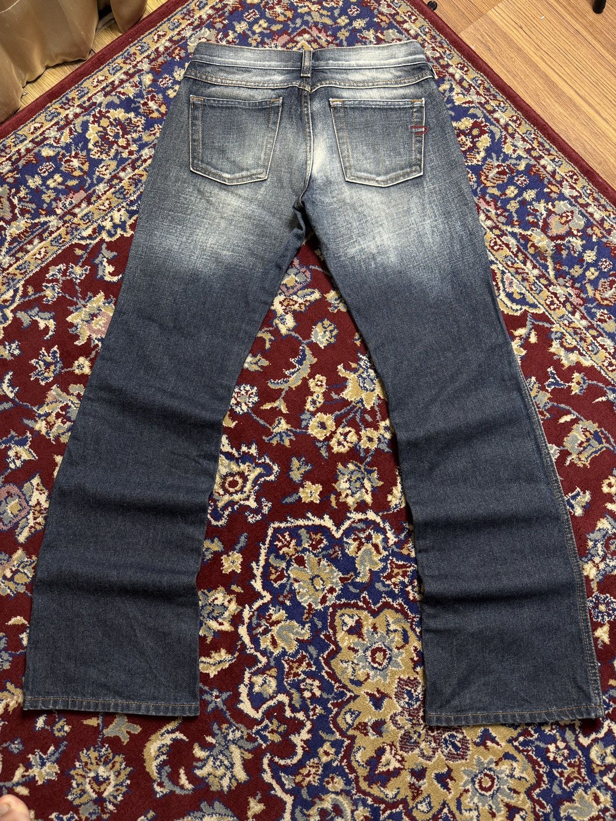 Diesel 24-26x29 Diesel Zink Low Rise Bootcut Flared Faded Jeans Y2K Size 24" / US 00 / IT 34 - 2 Thumbnail