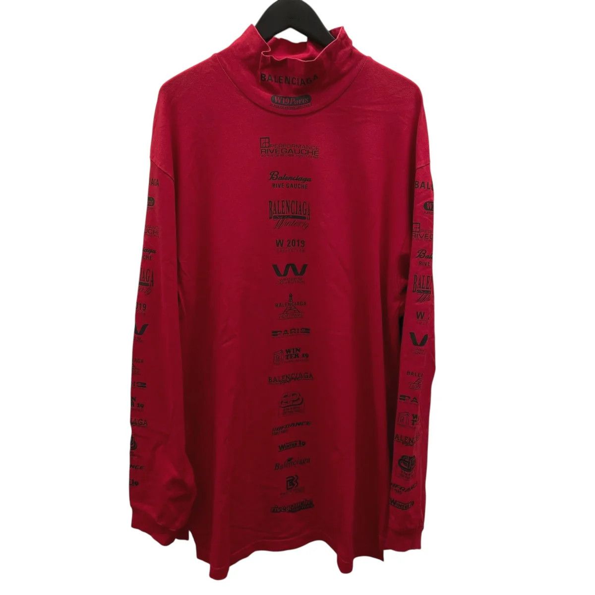 Balenciaga Logo Motif Turtleneck Long Sleeve Tee Size US XS / EU 42 / 0 - 1 Thumbnail