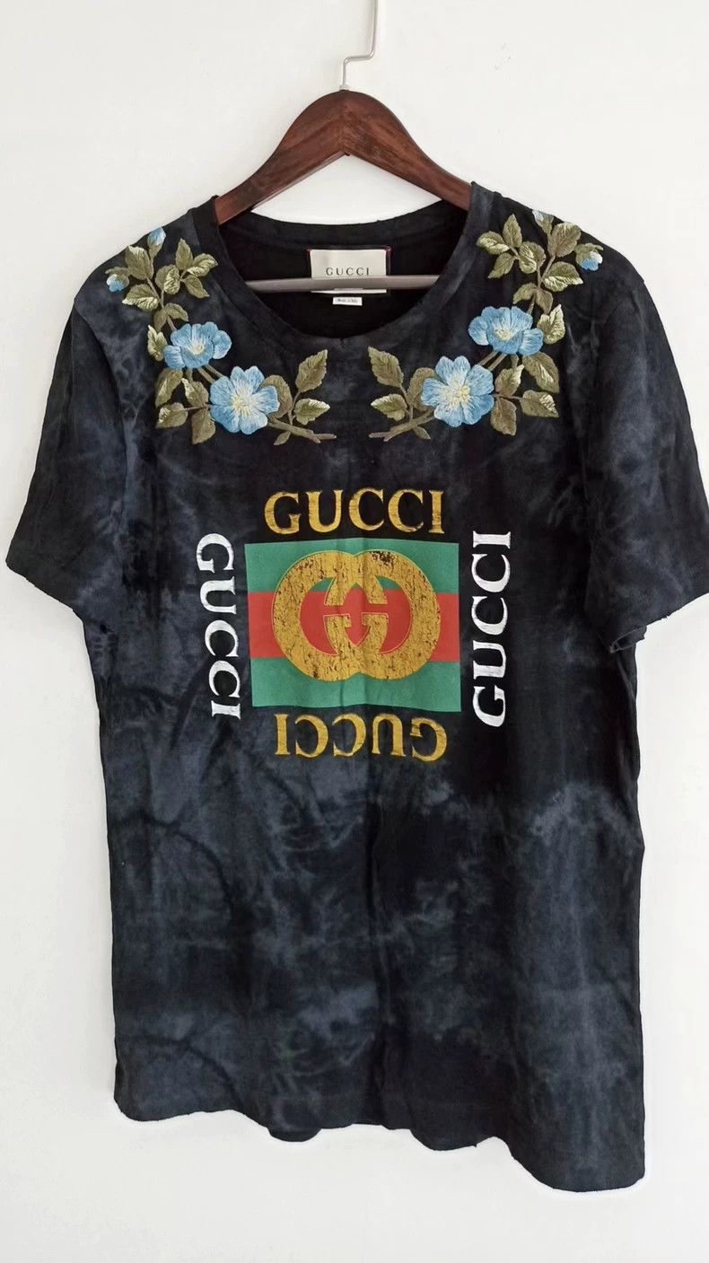 Gucci Gucci Rendering square floral embroidery short-sleeved T-s Size US S / EU 44-46 / 1 - 2 Thumbnail