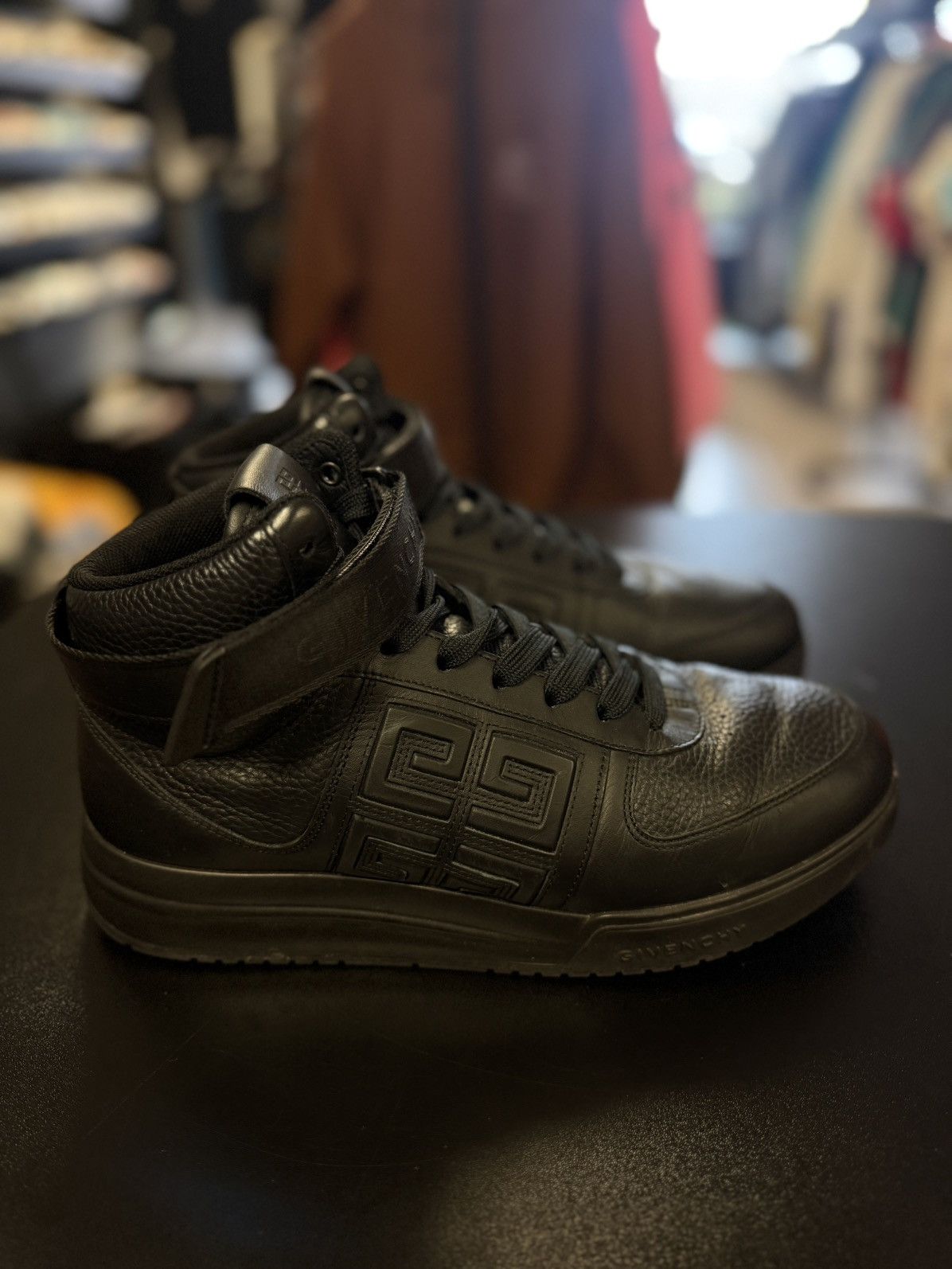 Versace Black Versace High Top Size 41EU/8US Black Leather 🧼 Size US 8 / EU 41 - 1 Thumbnail