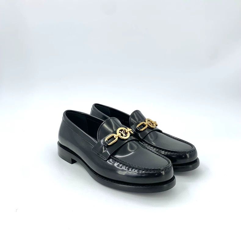 Louis Vuitton Louis Vuitton Chess Black Flat Casual Leather Shoes Size US 4.5 / IT 34.5 - 2 Thumbnail