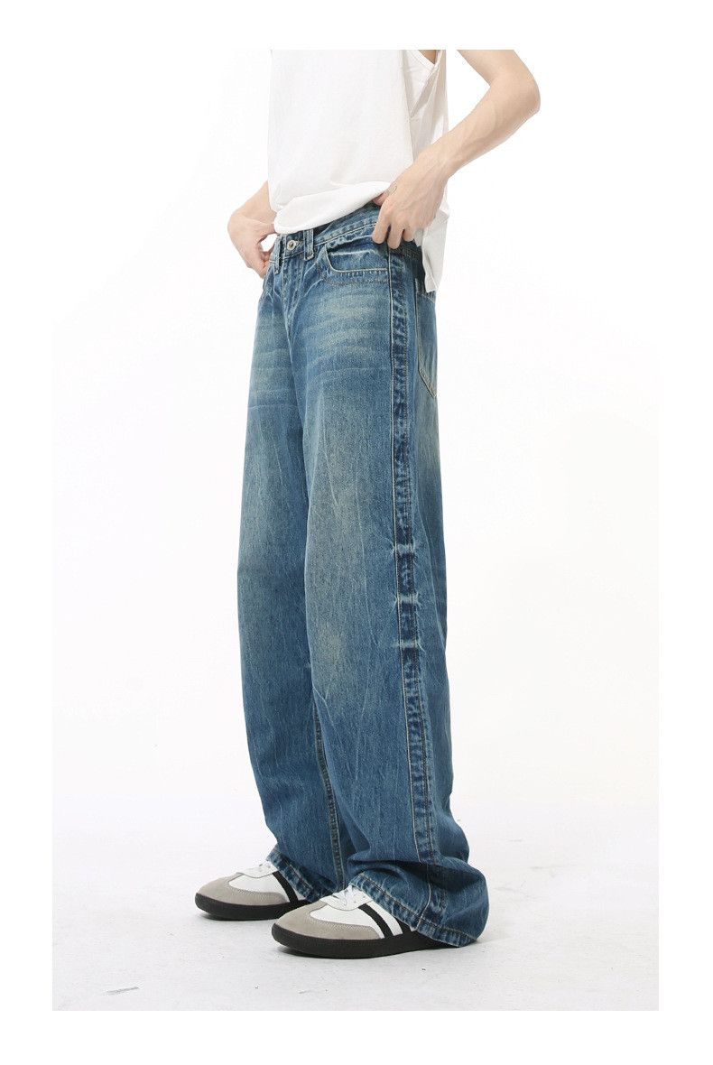 Japanese Brand × Jean Blue Vintage Lightning Washed Straight Jeans Size US 32 / EU 48 - 3 Thumbnail