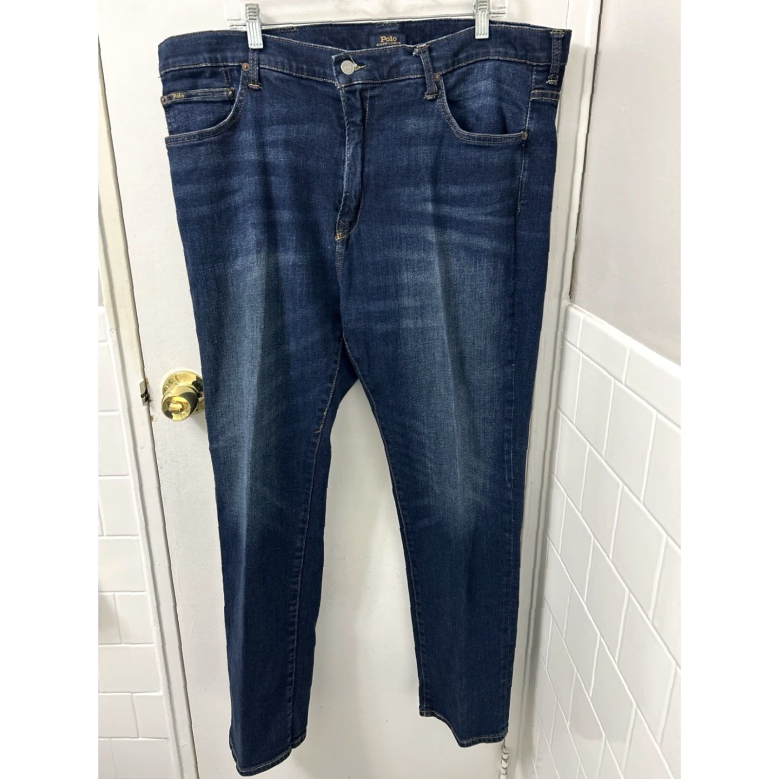 Polo Ralph Lauren VINTAGE Polo Ralph Lauren Jeans Mens 42x32 Blue Hampton Relaxed Straight Denim Size US XL / EU 56 / 4 - 2 Thumbnail