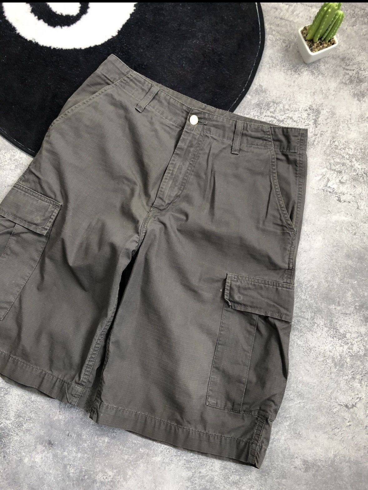 Carhartt CARHARTT Vintage Streetwear Cargo Shorts Mini Logo Hype Size US 29 - 3 Thumbnail