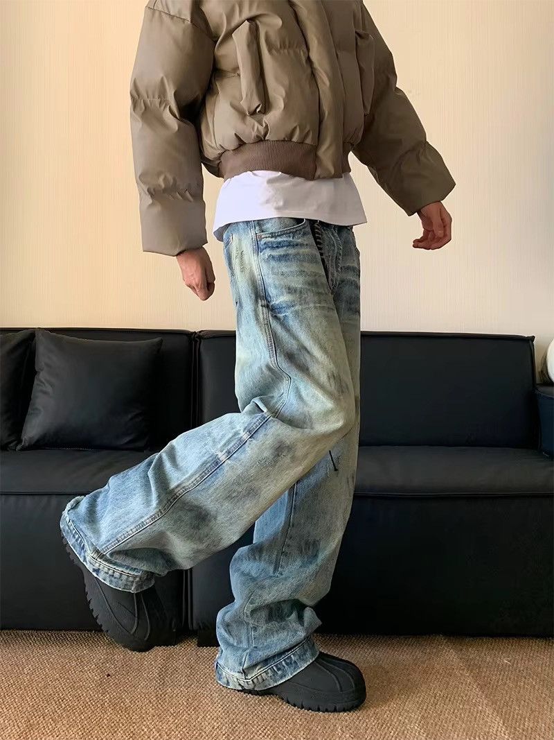 Designer × Vintage Streetwear Custom Baggy Straight Washed Y2k Retro Jeans Size US 32 / EU 48 - 2 Thumbnail