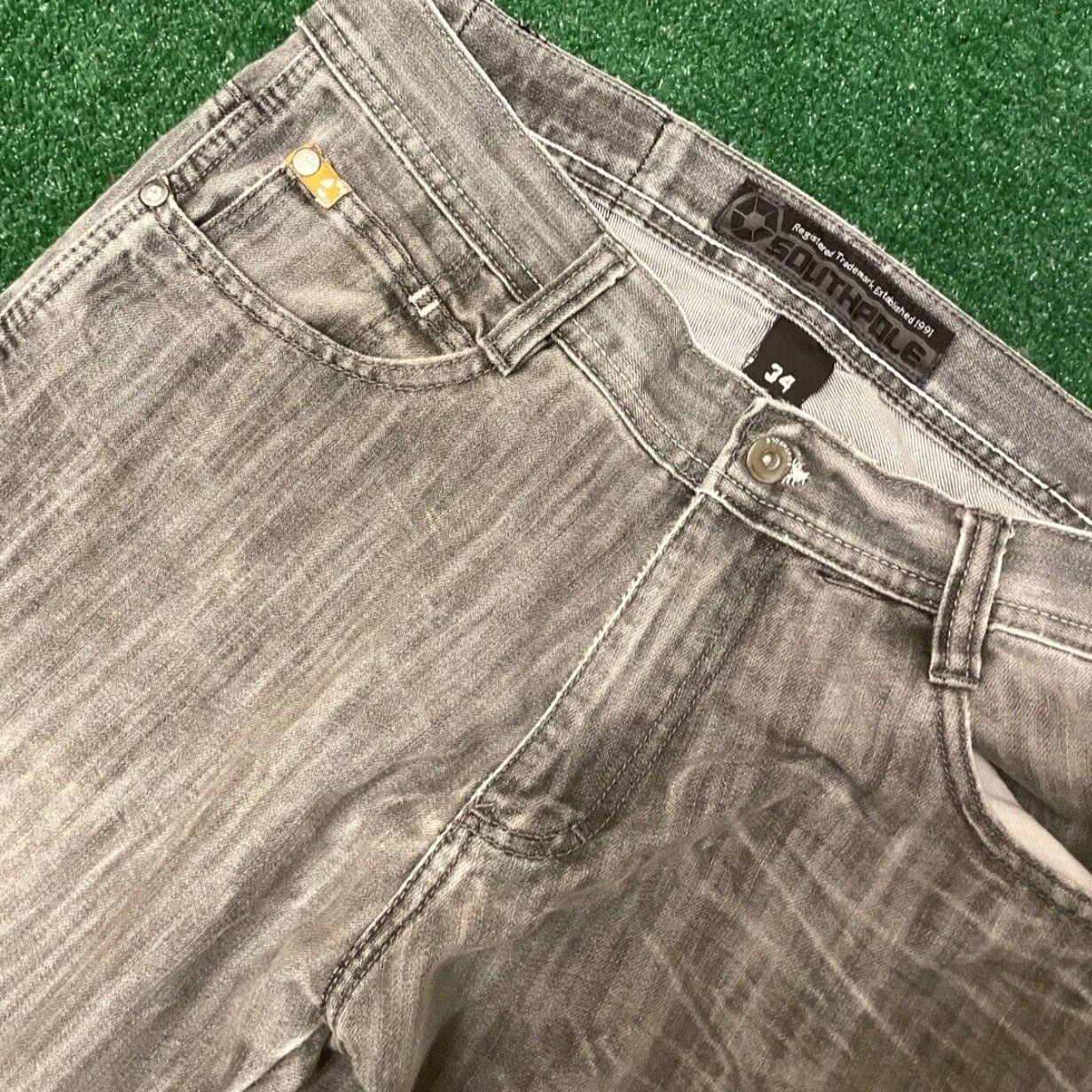 Southpole VINTAGE Southpole Baggy Grunge Jeans VTG Mens 34 Dark Wash 34X32 Wide-Leg Skater Hip Hop Y2K Size US 34 / EU 50 - 5 Thumbnail