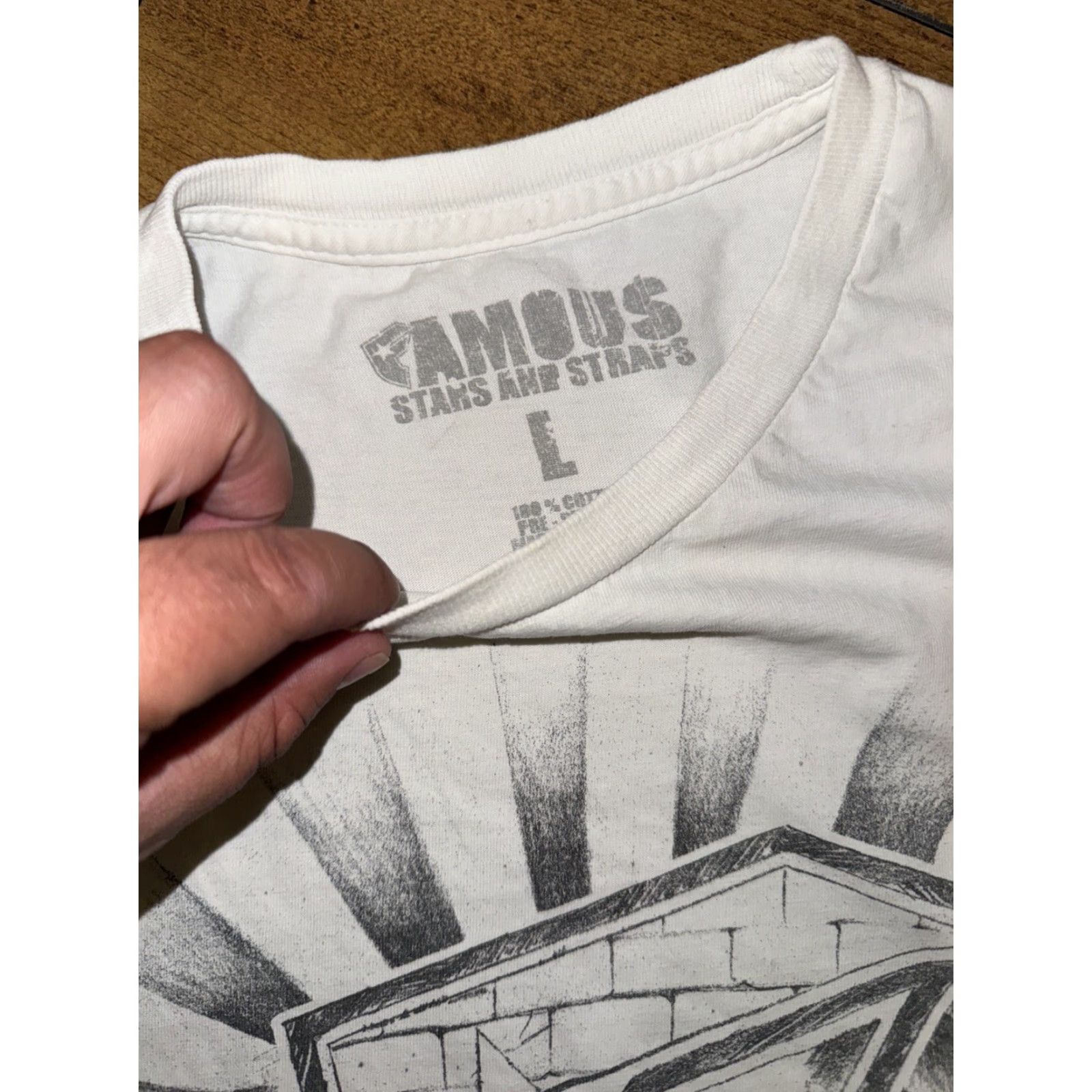 Vintage Famous Stars & Straps T-Shirt White L 2K Y2K Stars Straps Mens Adults Size US L / EU 52-54 / 3 - 5 Thumbnail