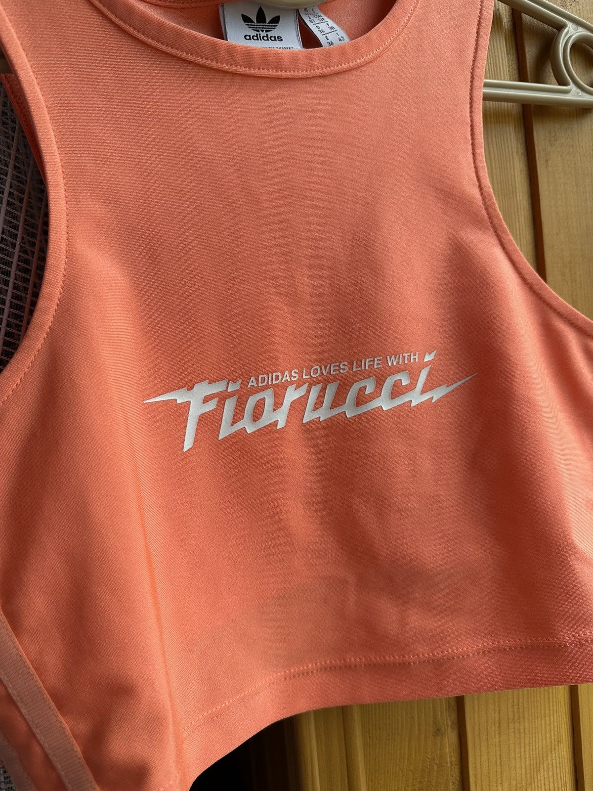Adidas Adidas × Fiorucci Crop Top Built Sports Bra Peach Size S Size S / US 4 / IT 40 - 3 Thumbnail